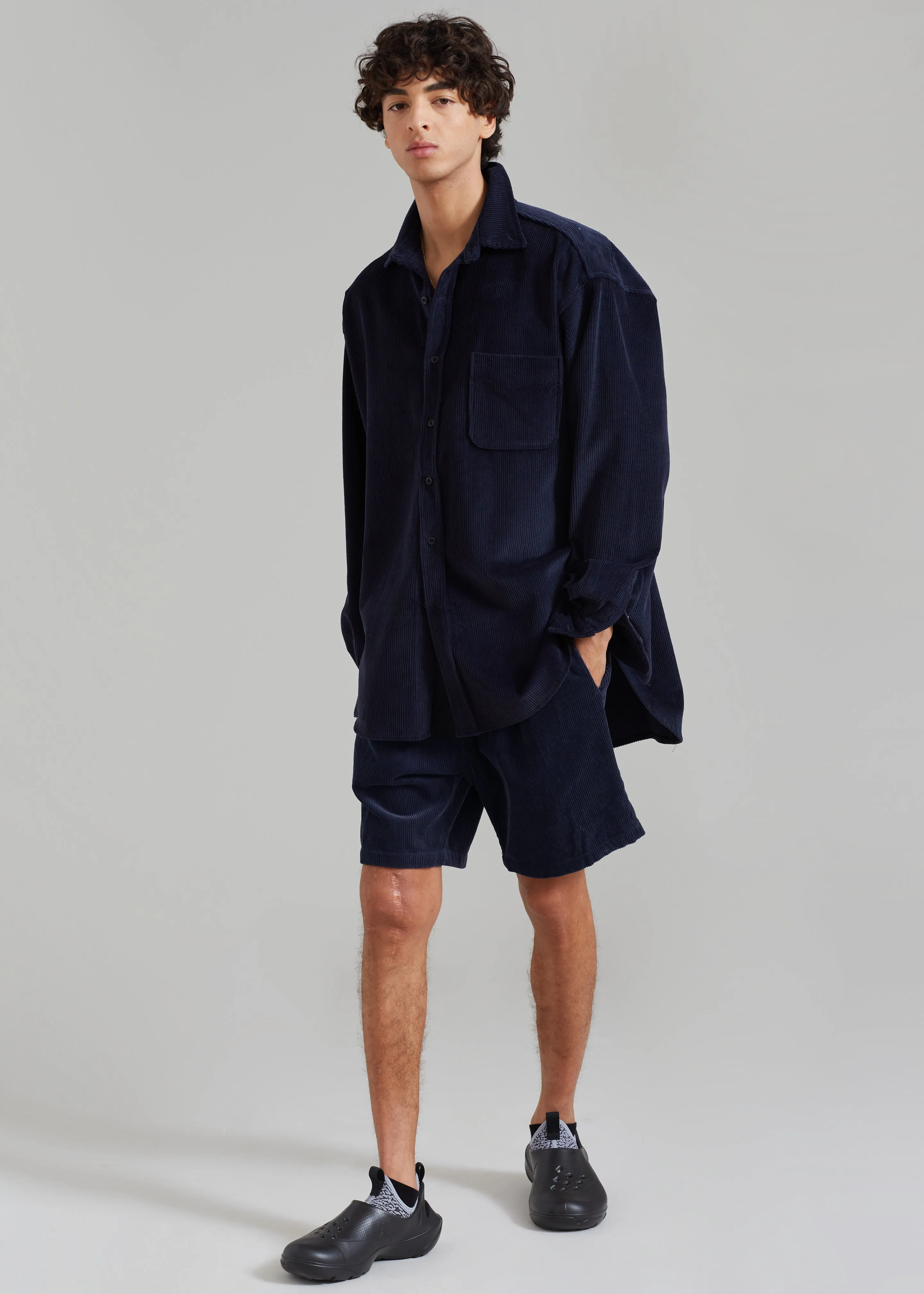 Camden Corduroy Shorts - Navy sold by Frankie Shop product image thumbnail 2