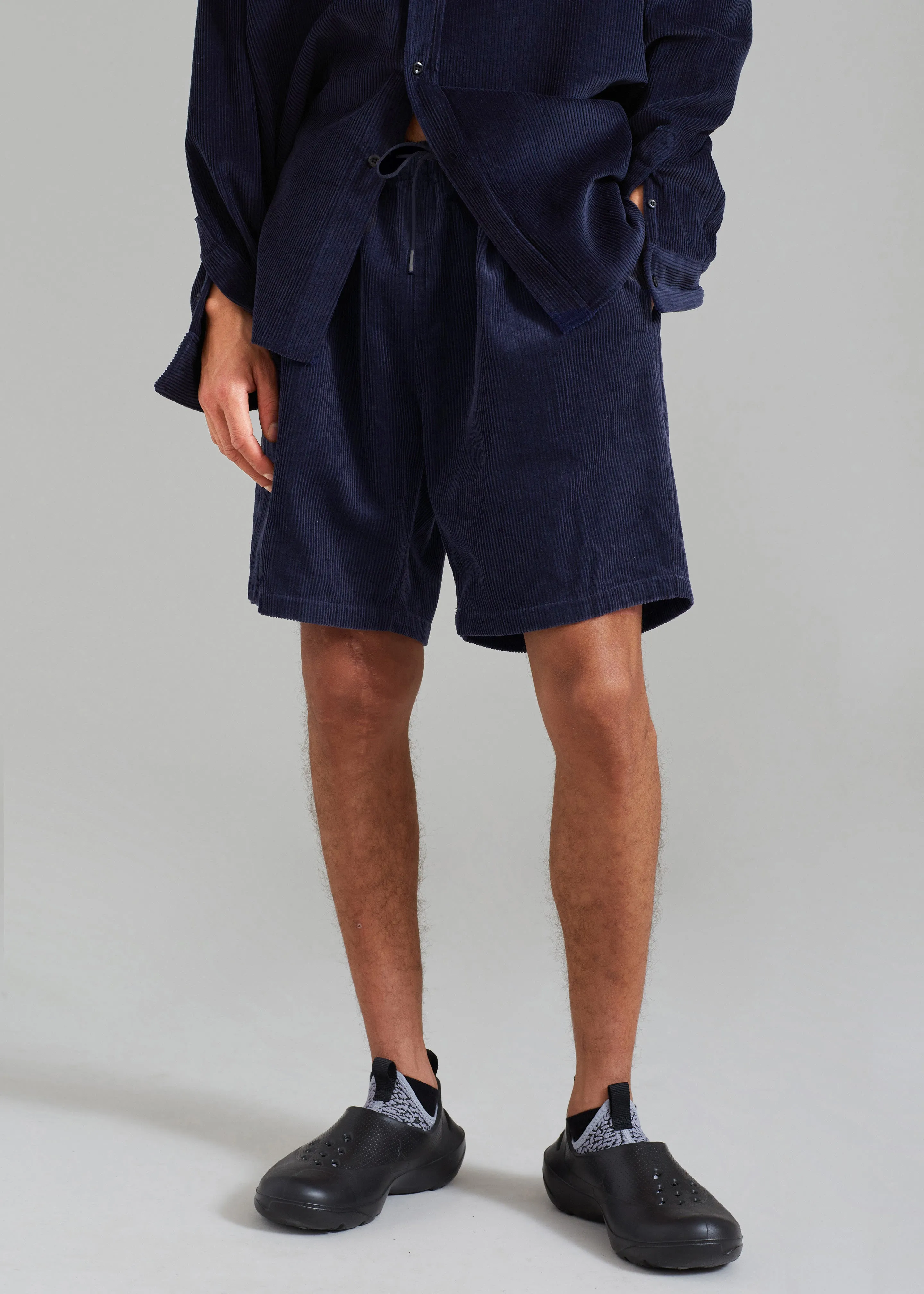 Camden Corduroy Shorts - Navy sold by Frankie Shop