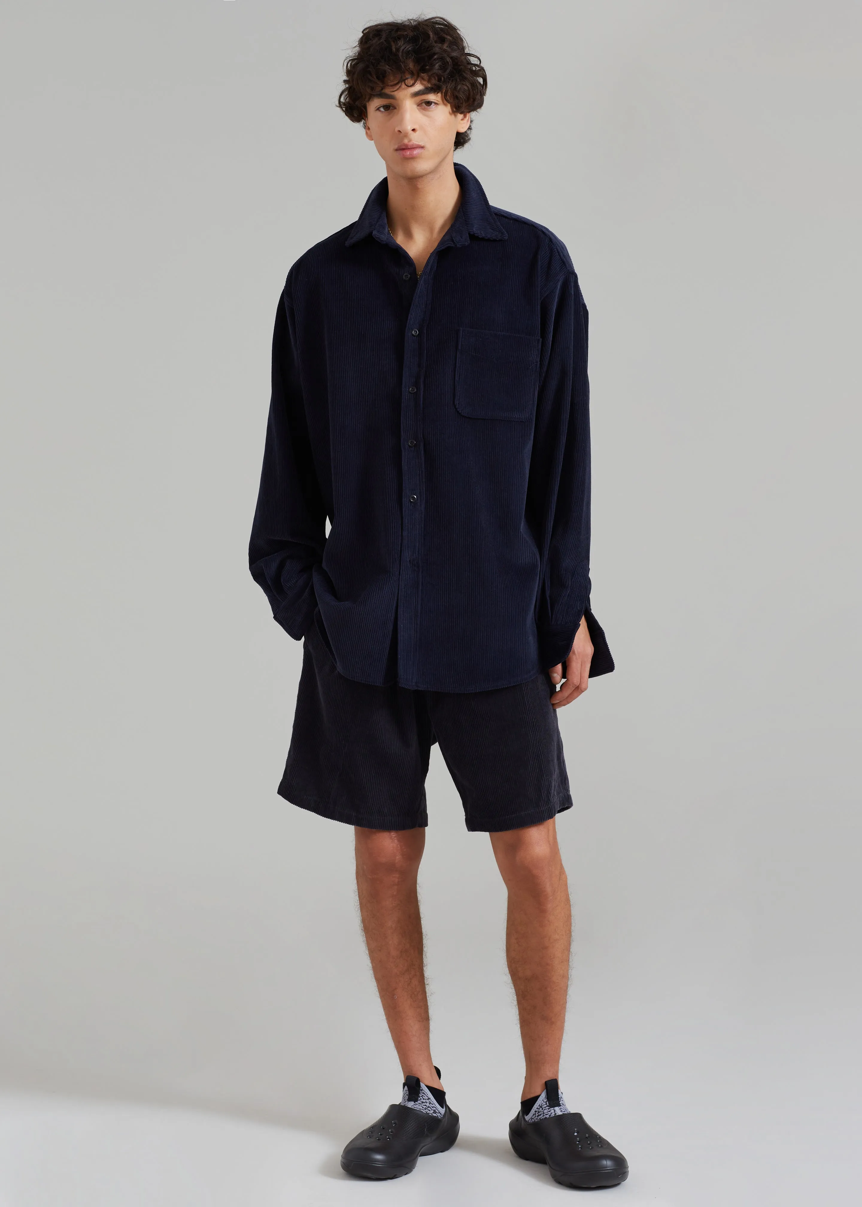 Camden Corduroy Shorts - Navy sold by Frankie Shop product image thumbnail 4