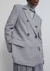 Lilah Blazer - Grey sold by Frankie Shop