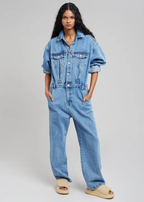 Jas Denim Jumpsuit - Dark Indigo sold by Frankie Shop
