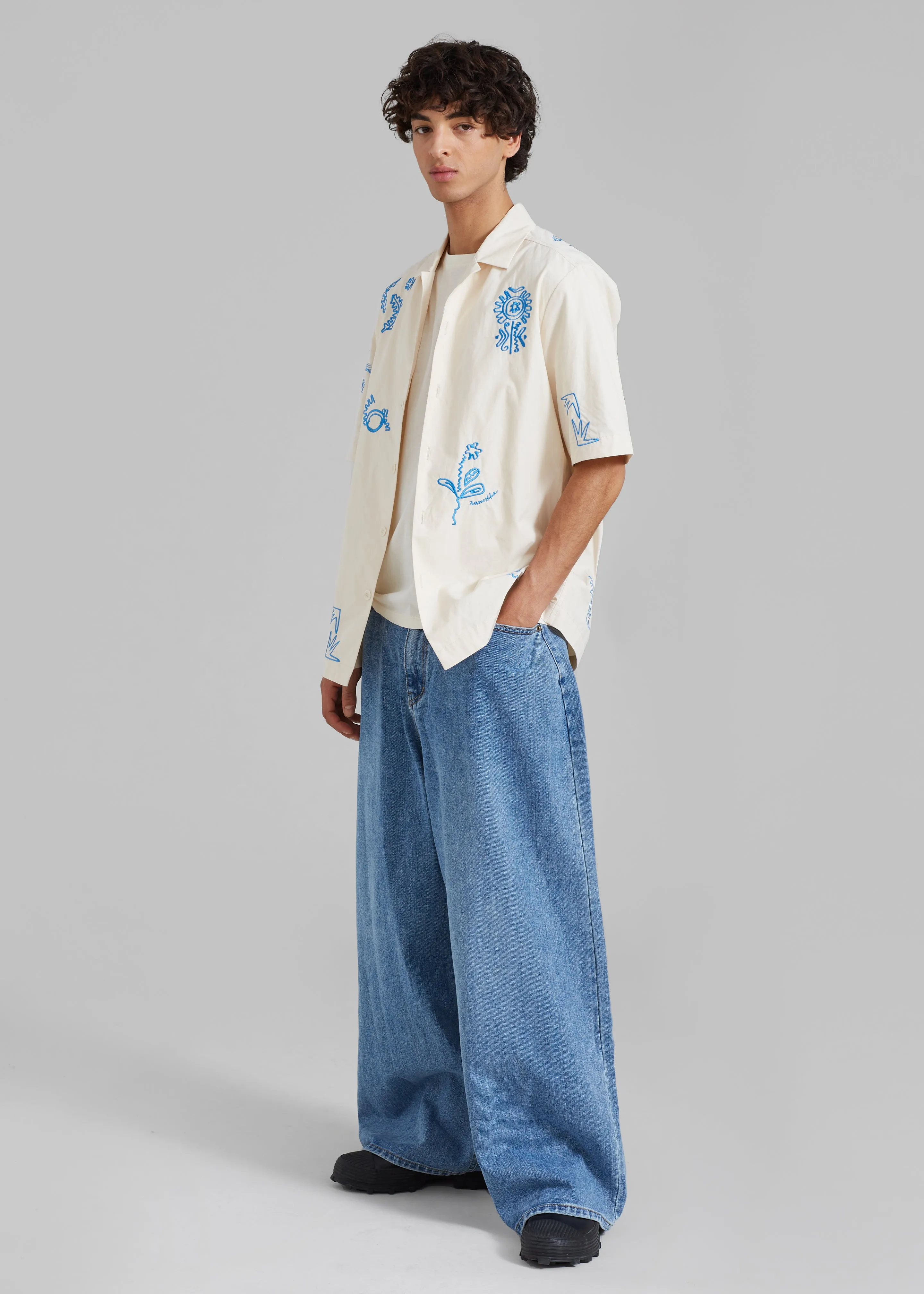 Sasha Men Wide Leg Jeans - Worn Wash sold by Frankie Shop product image thumbnail 4