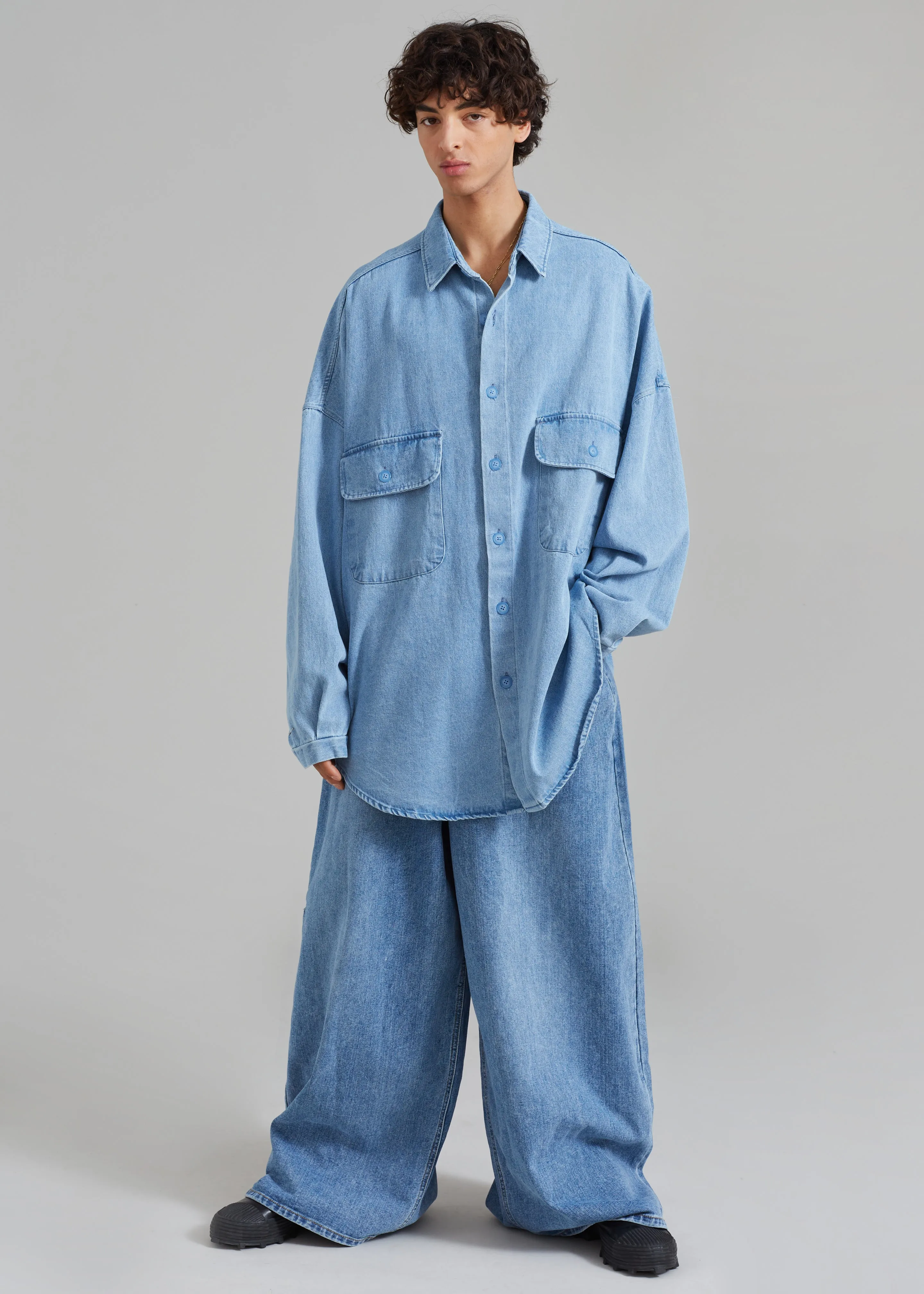 Sasha Men Wide Leg Jeans - Worn Wash sold by Frankie Shop product image thumbnail 5