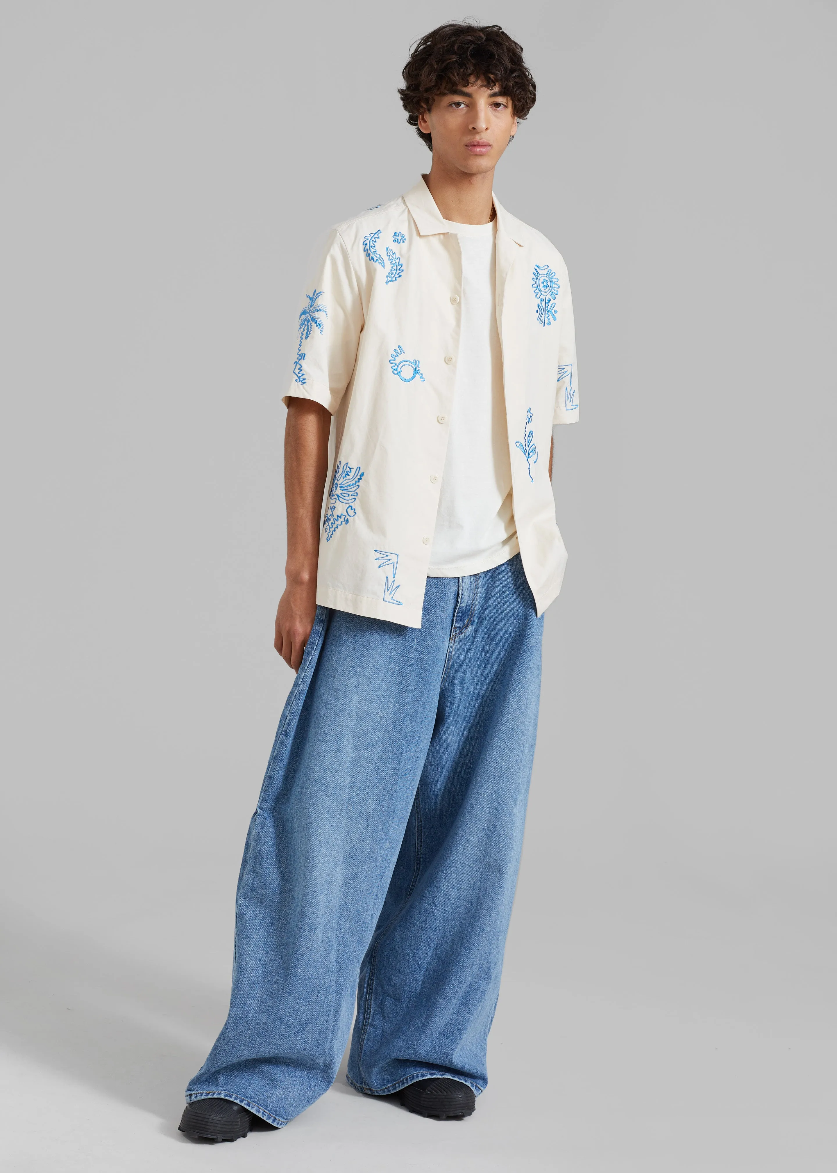 Sasha Men Wide Leg Jeans - Worn Wash sold by Frankie Shop product image thumbnail 3