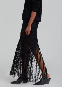 3.1 Phillip Lim Textured Fringe Skirt - Black sold by Frankie Shop
