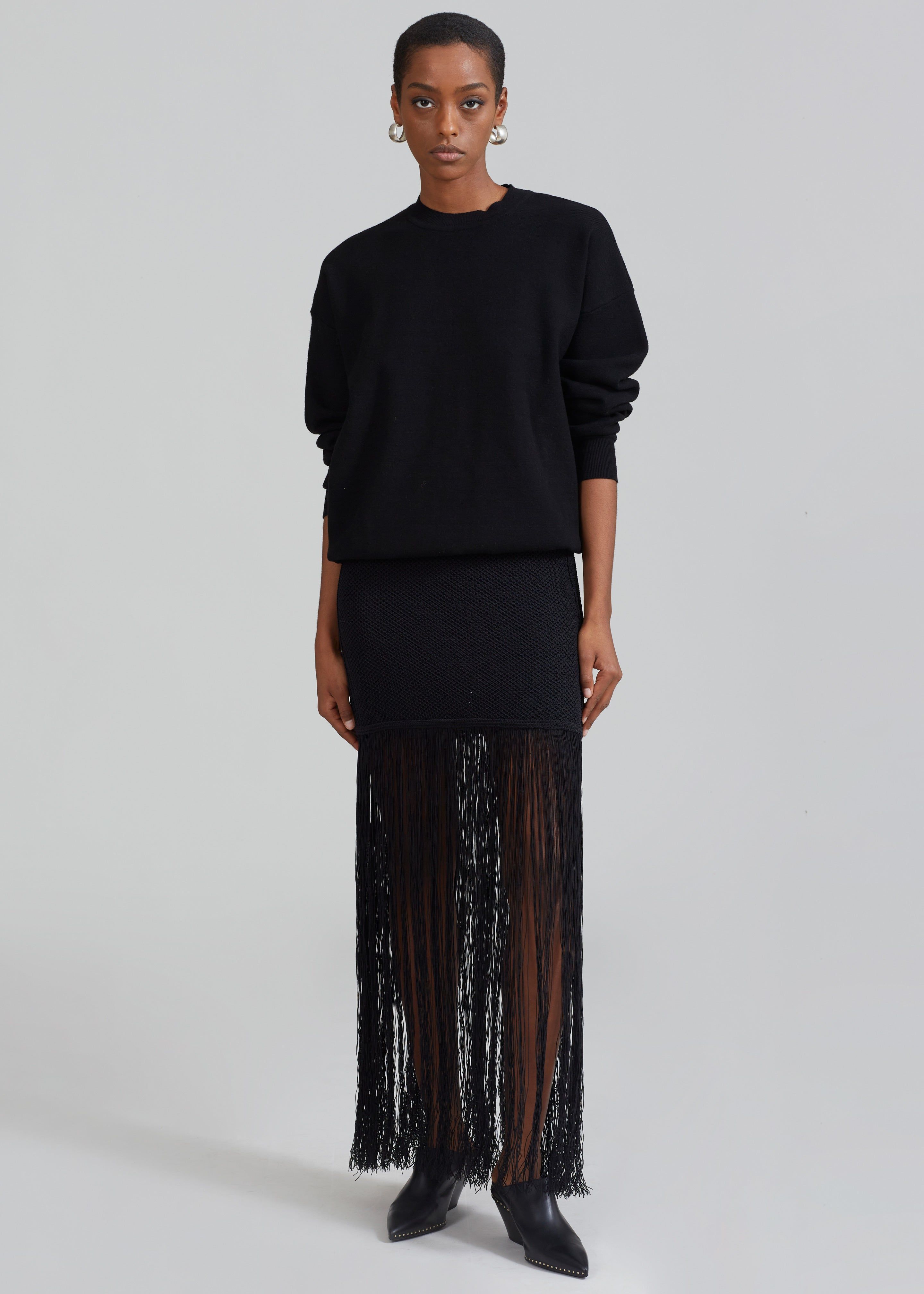 3.1 Phillip Lim Textured Fringe Skirt - Black sold by Frankie Shop product image thumbnail 6