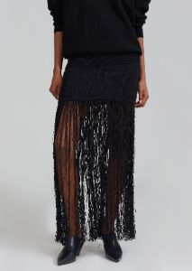 3.1 Phillip Lim Textured Fringe Skirt - Black sold by Frankie Shop