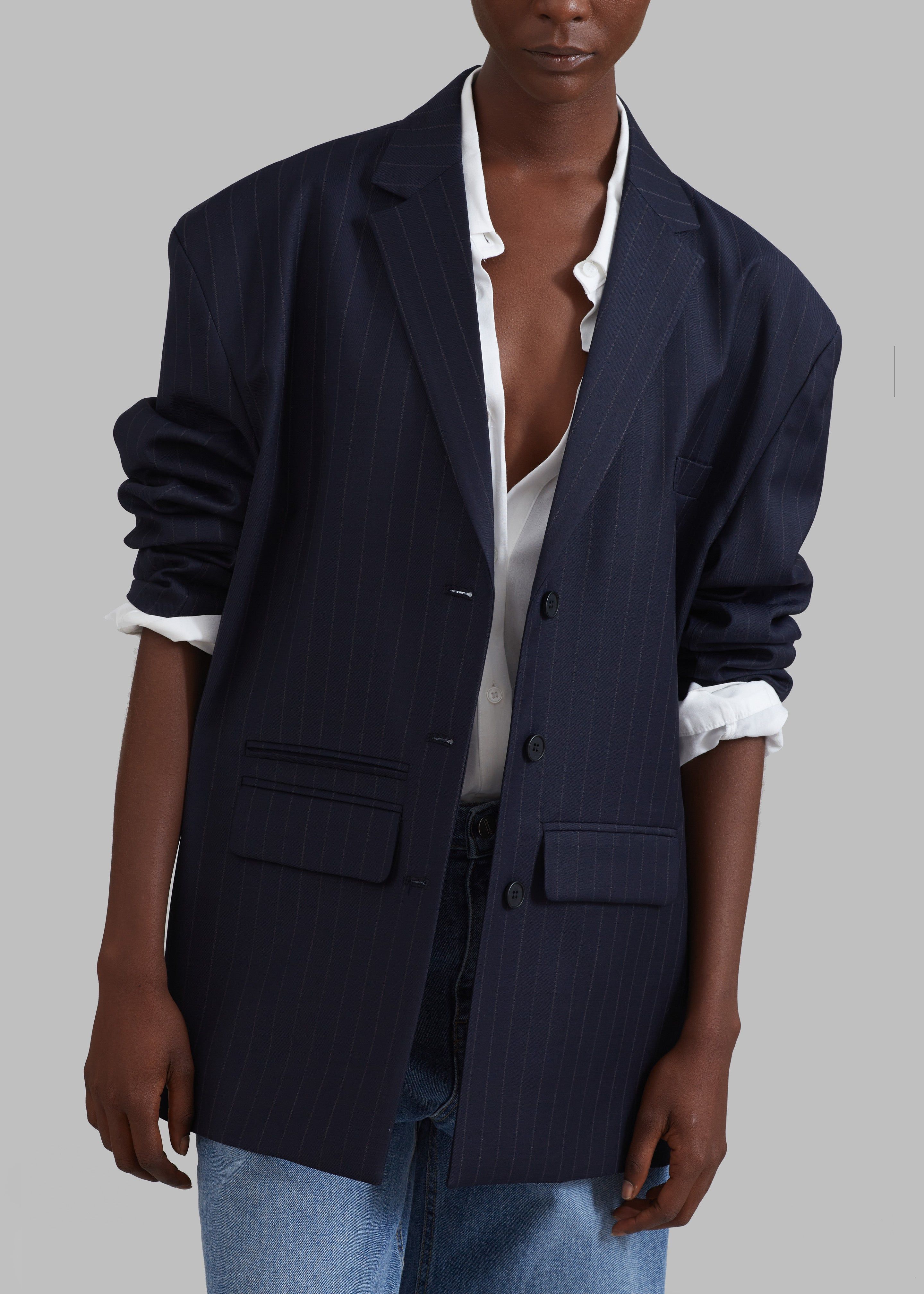 Towson Blazer - Navy Pinstripe sold by Frankie Shop product image thumbnail 3