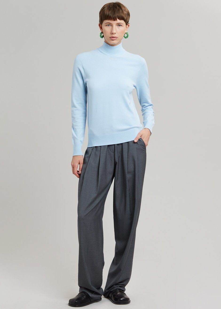 Verona Knit Turtleneck - Pale Blue sold by Frankie Shop product image thumbnail 4
