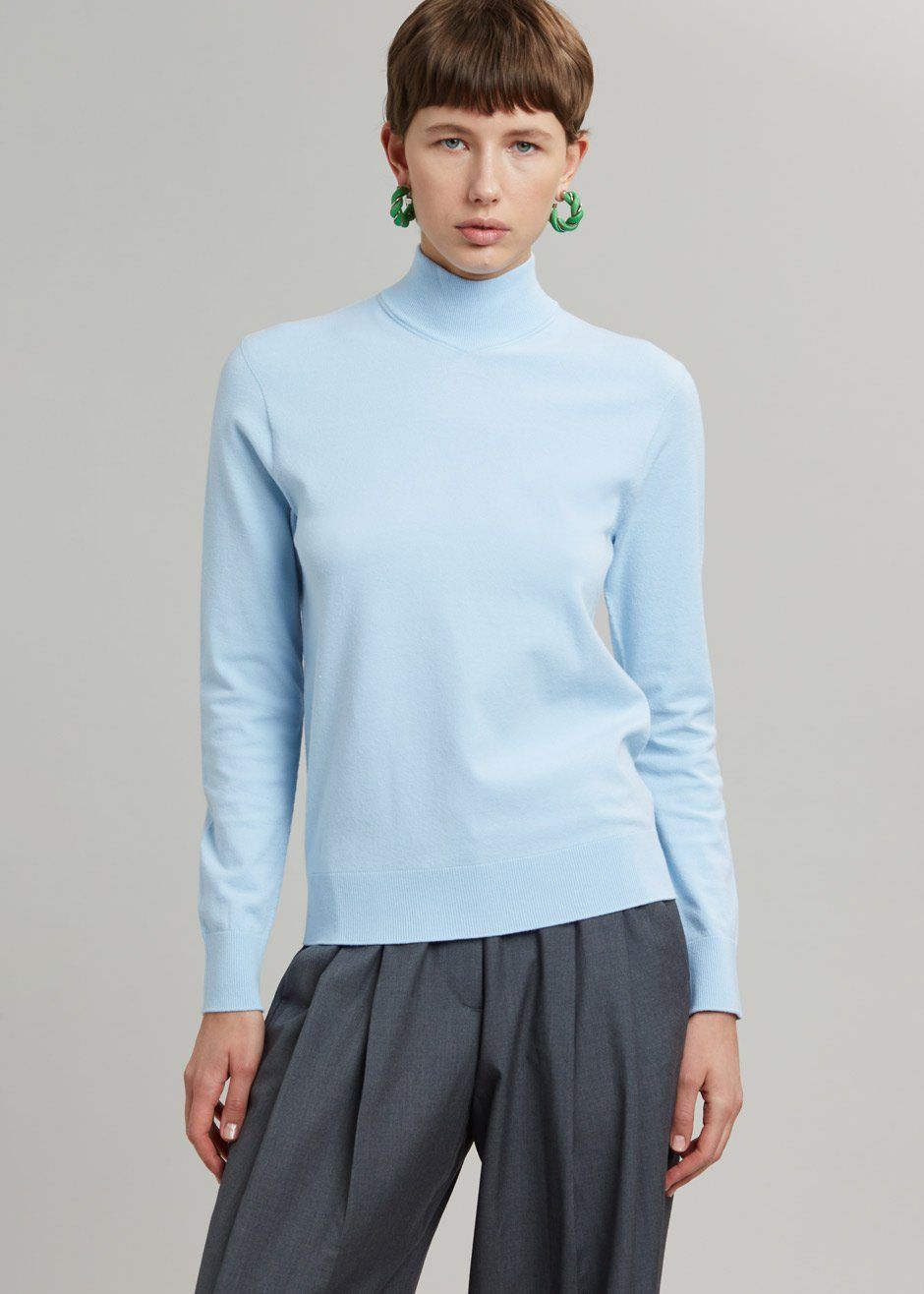Verona Knit Turtleneck - Pale Blue sold by Frankie Shop product image thumbnail 2