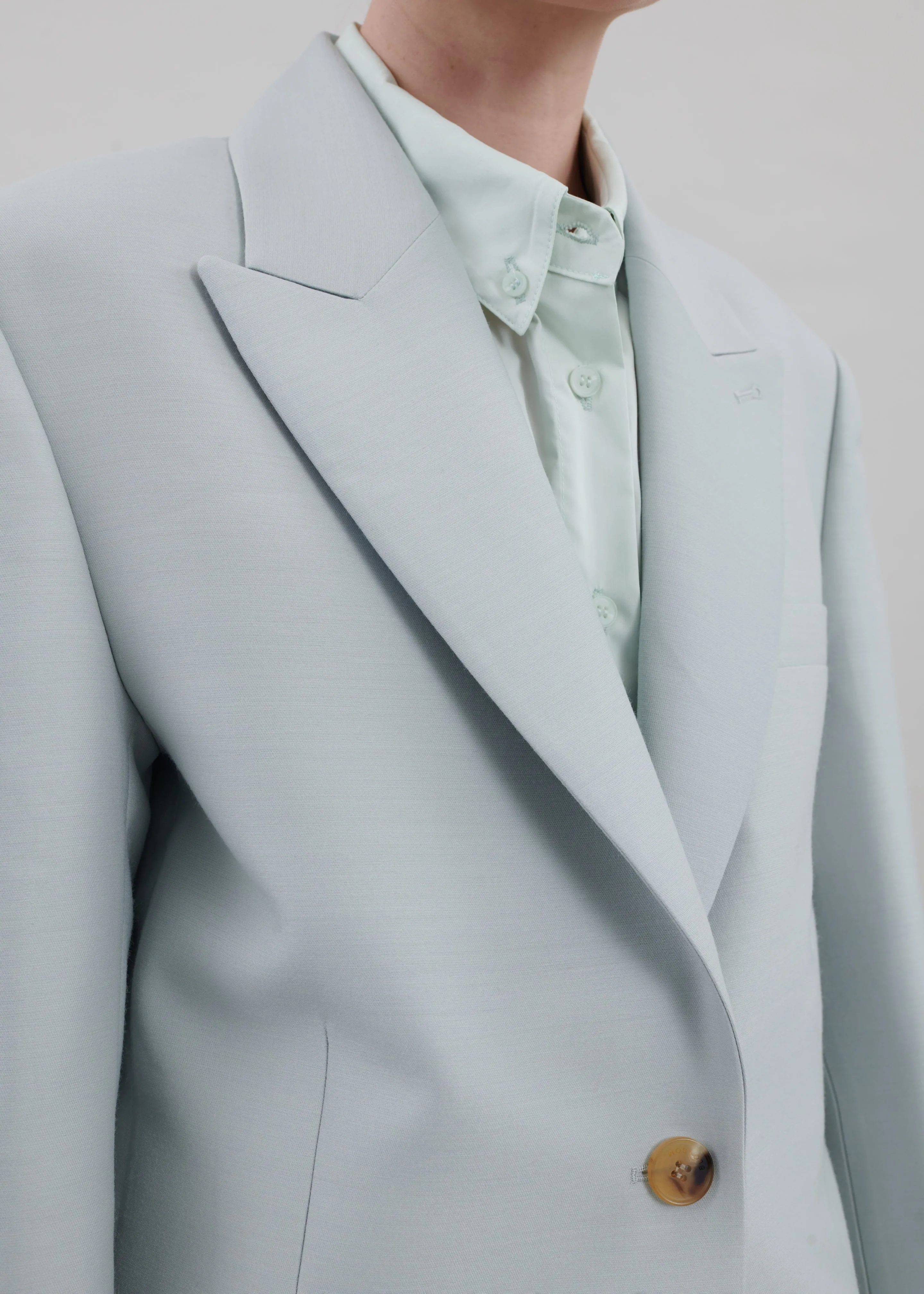 Emra Silk Blazer - Dusty Blue sold by Frankie Shop product image thumbnail 4