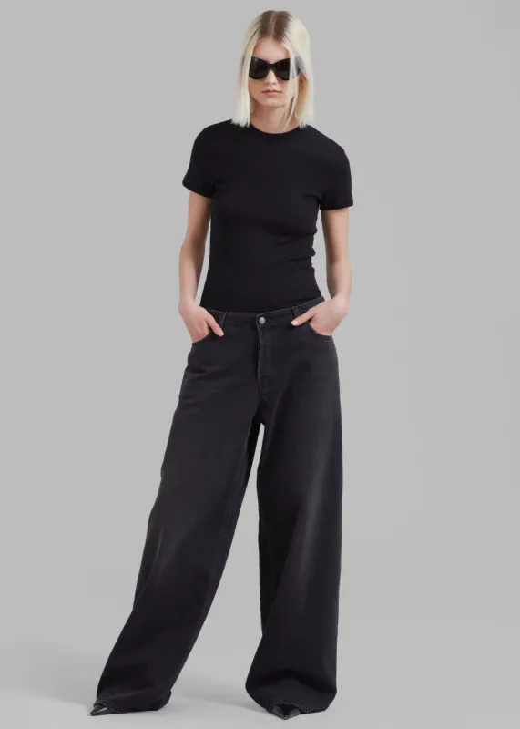 Haikure Bethany Pants - Mid Black sold by Frankie Shop