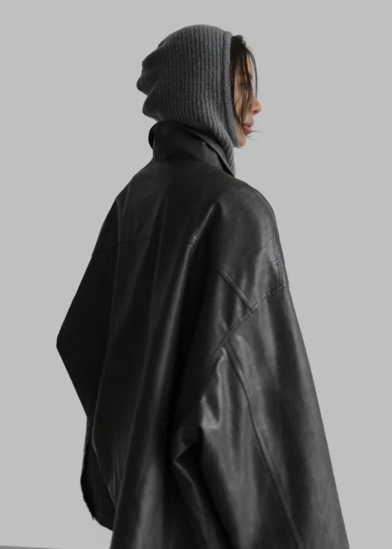 Max Ribbed Knit Balaclava - Grey sold by Frankie Shop