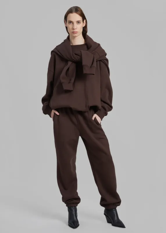 Hoops Sweatshirt - Chocolate Plum sold by Frankie Shop