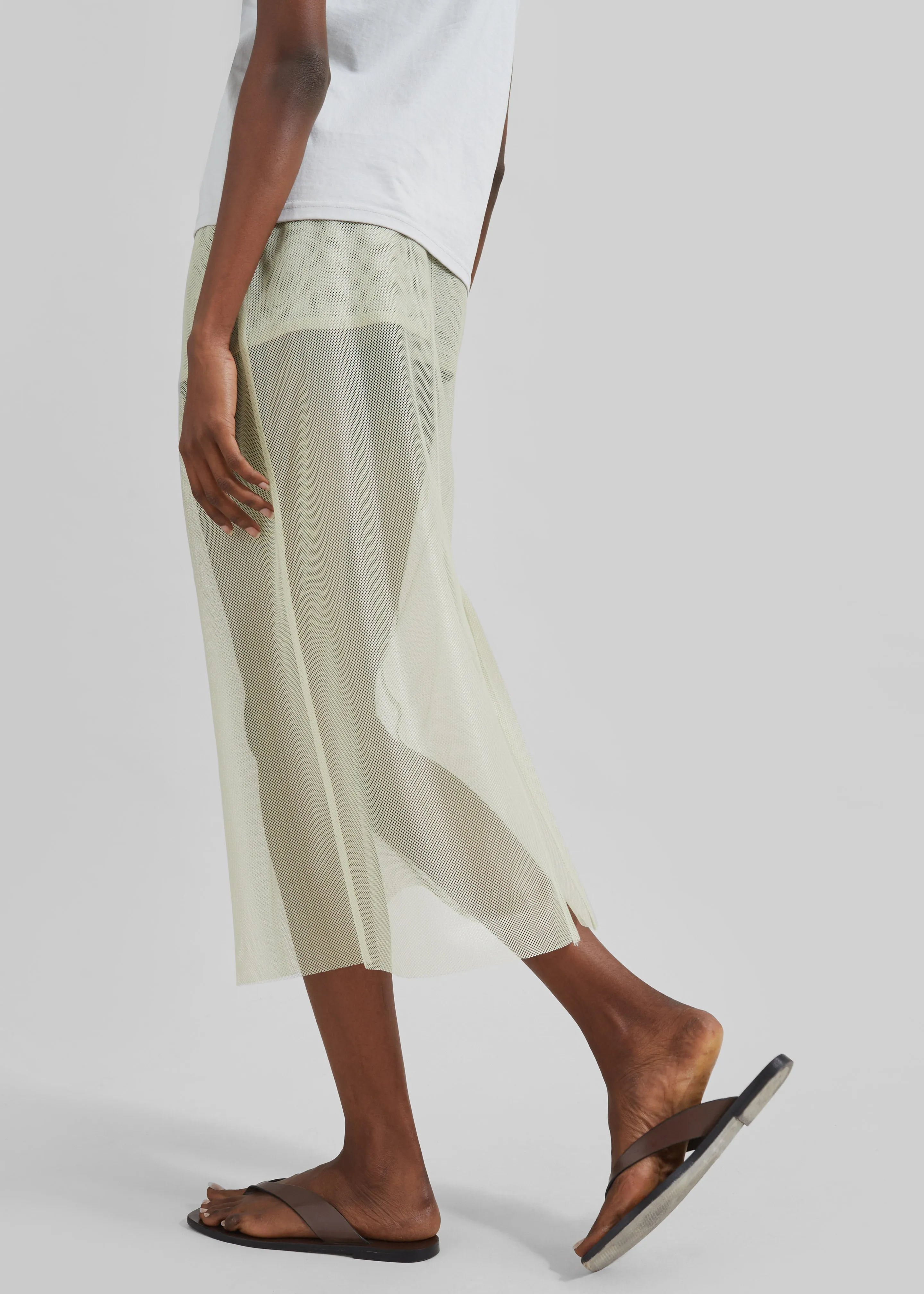 Verna Semi Sheer Midi Skirt - Moss Green sold by Frankie Shop product image thumbnail 2