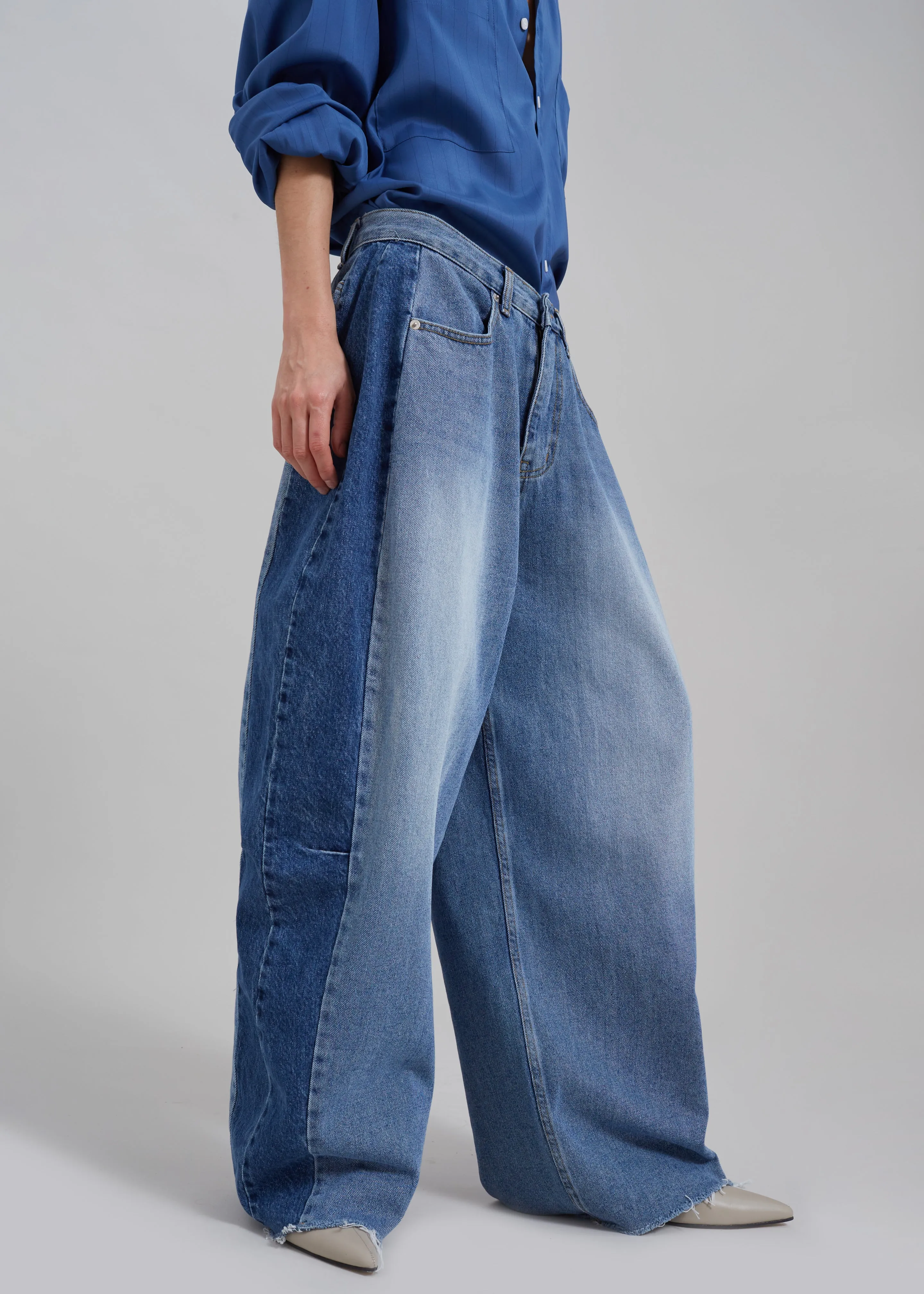 Gatlin Color Block Jeans - Blue Wash | Parallel