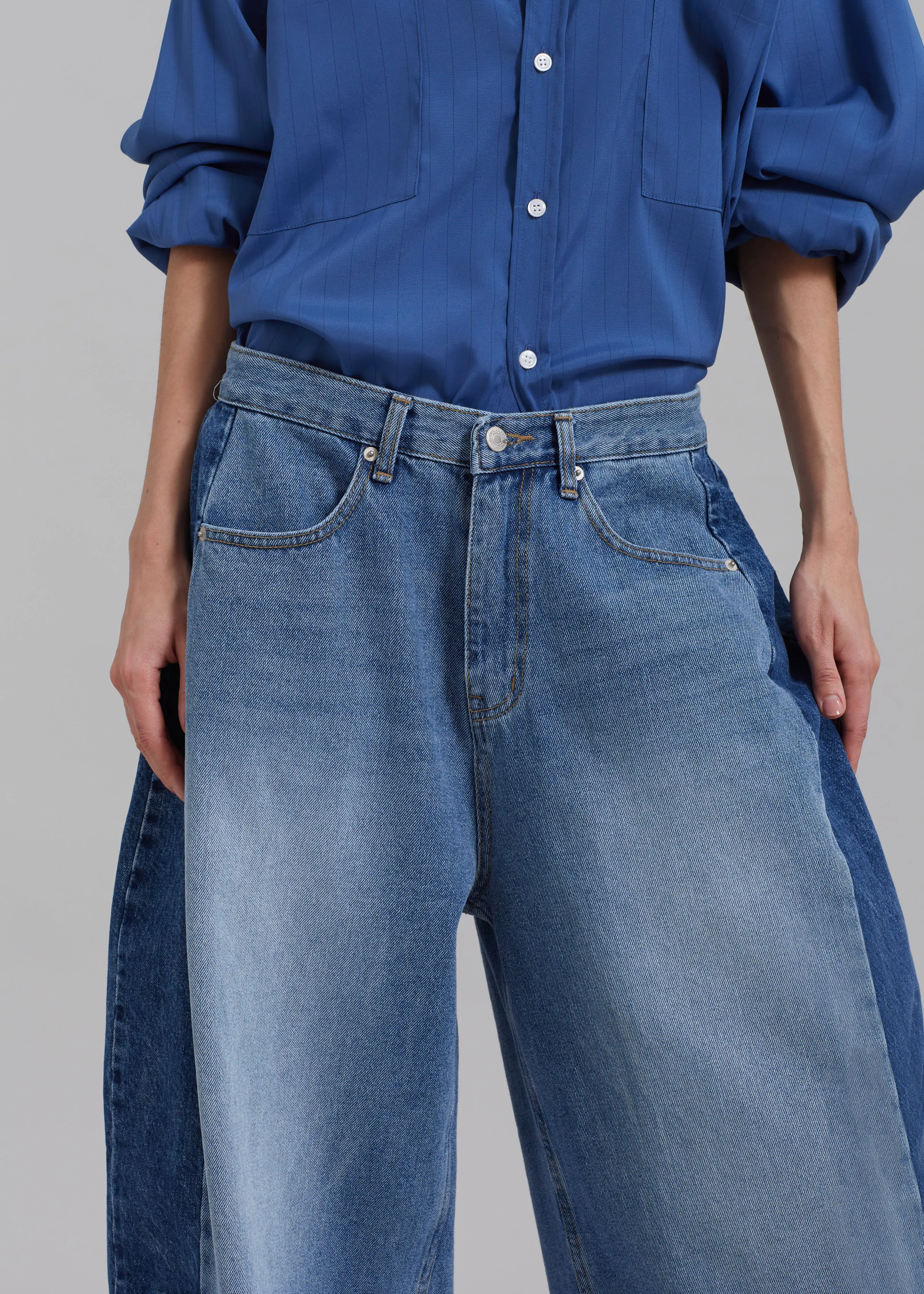 Gatlin Color Block Jeans - Blue Wash sold by Frankie Shop product image thumbnail 5