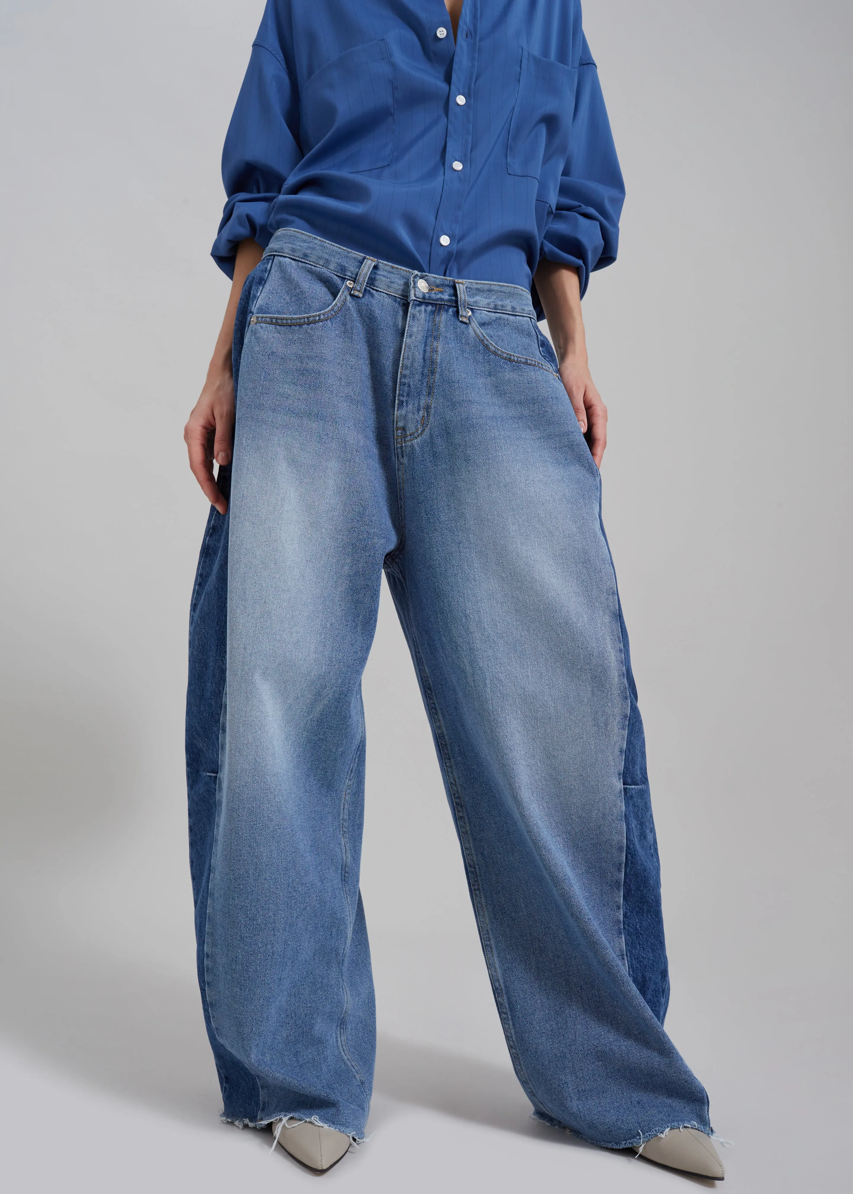 Gatlin Color Block Jeans - Blue Wash sold by Frankie Shop product image thumbnail 4