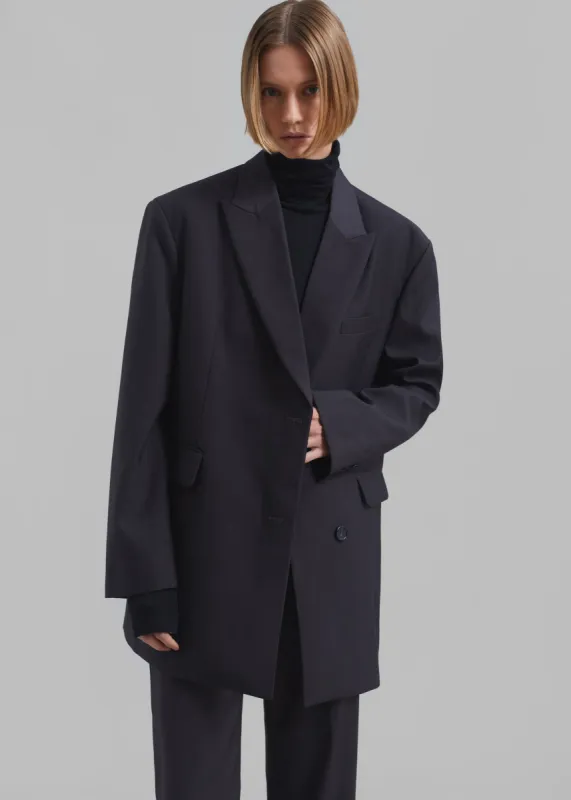 Alana Boxy Blazer - Charcoal sold by Frankie Shop