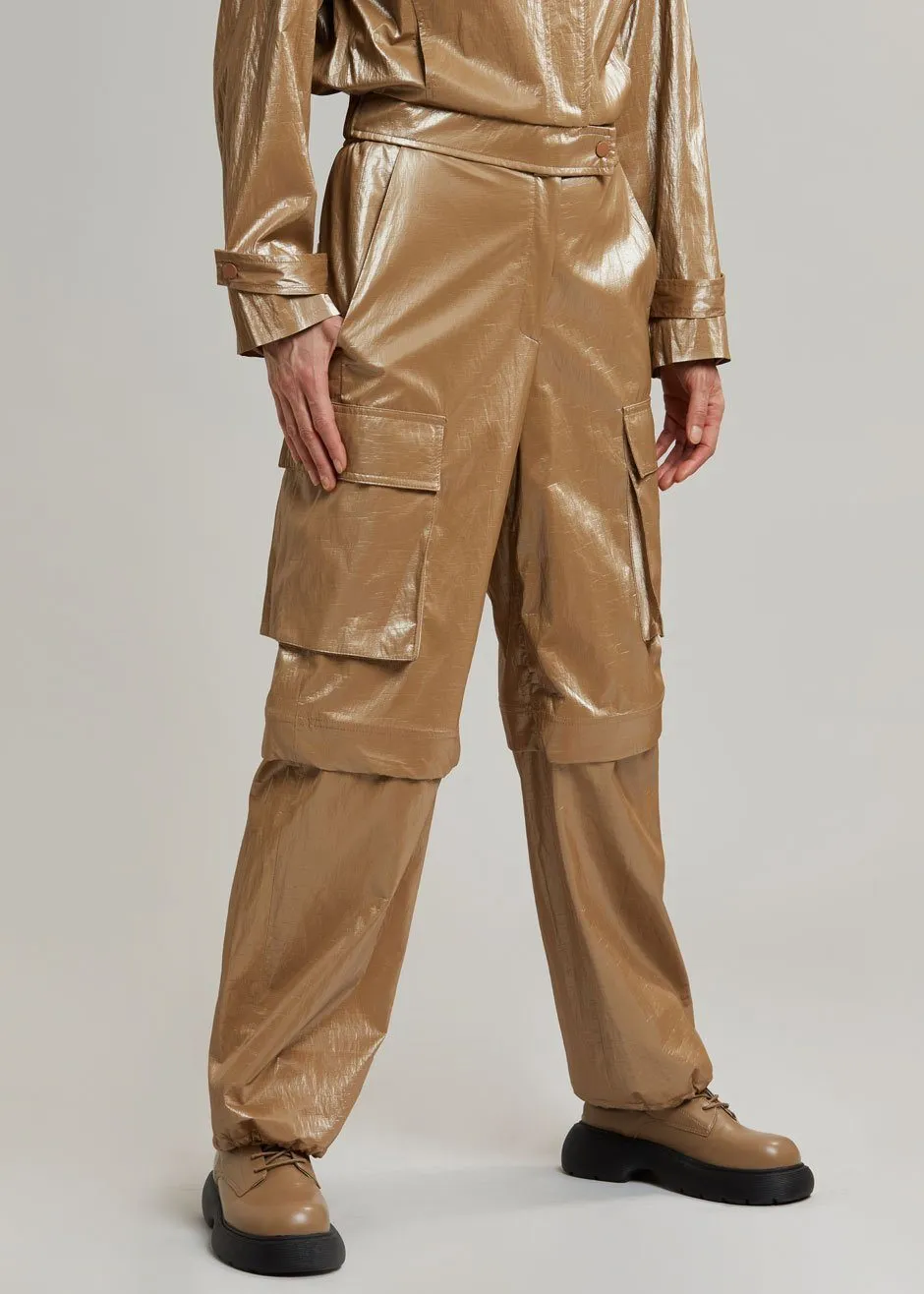 Stevie Shiny Pants - Sand sold by Frankie Shop product image thumbnail 2