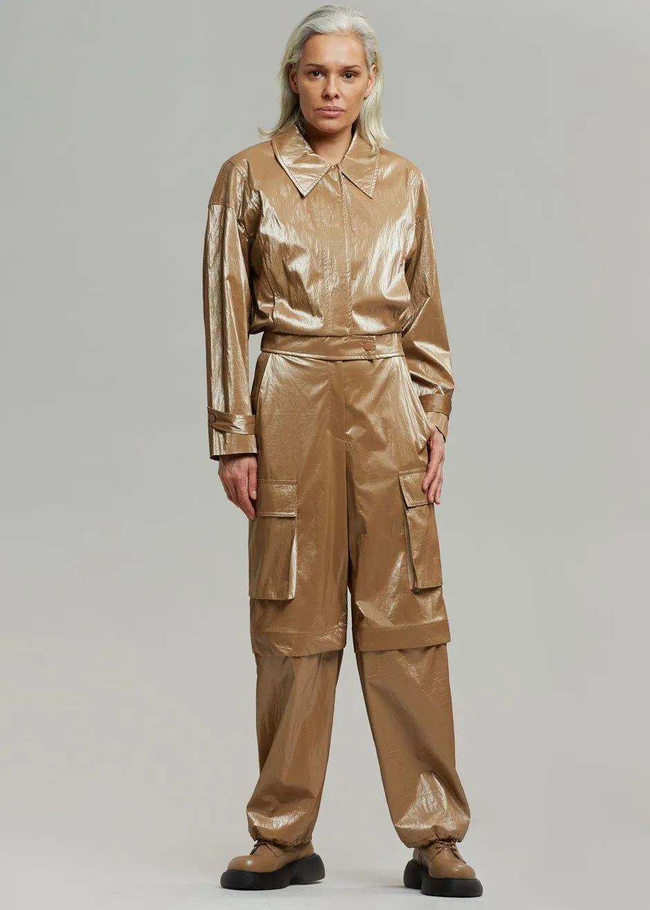 Stevie Shiny Pants - Sand sold by Frankie Shop product image thumbnail 4