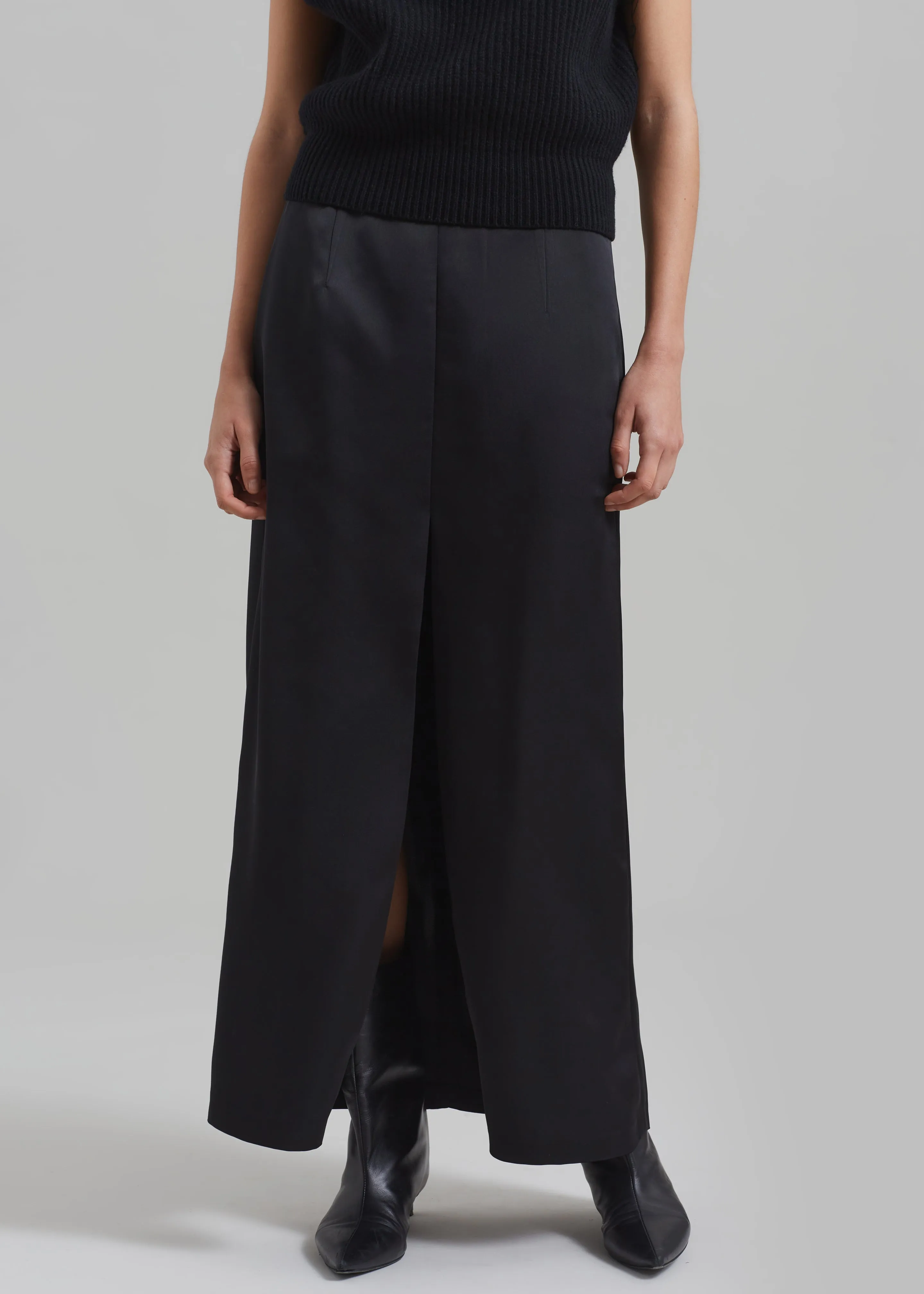 Kacey Satin Skirt - Black sold by Frankie Shop product image thumbnail 5