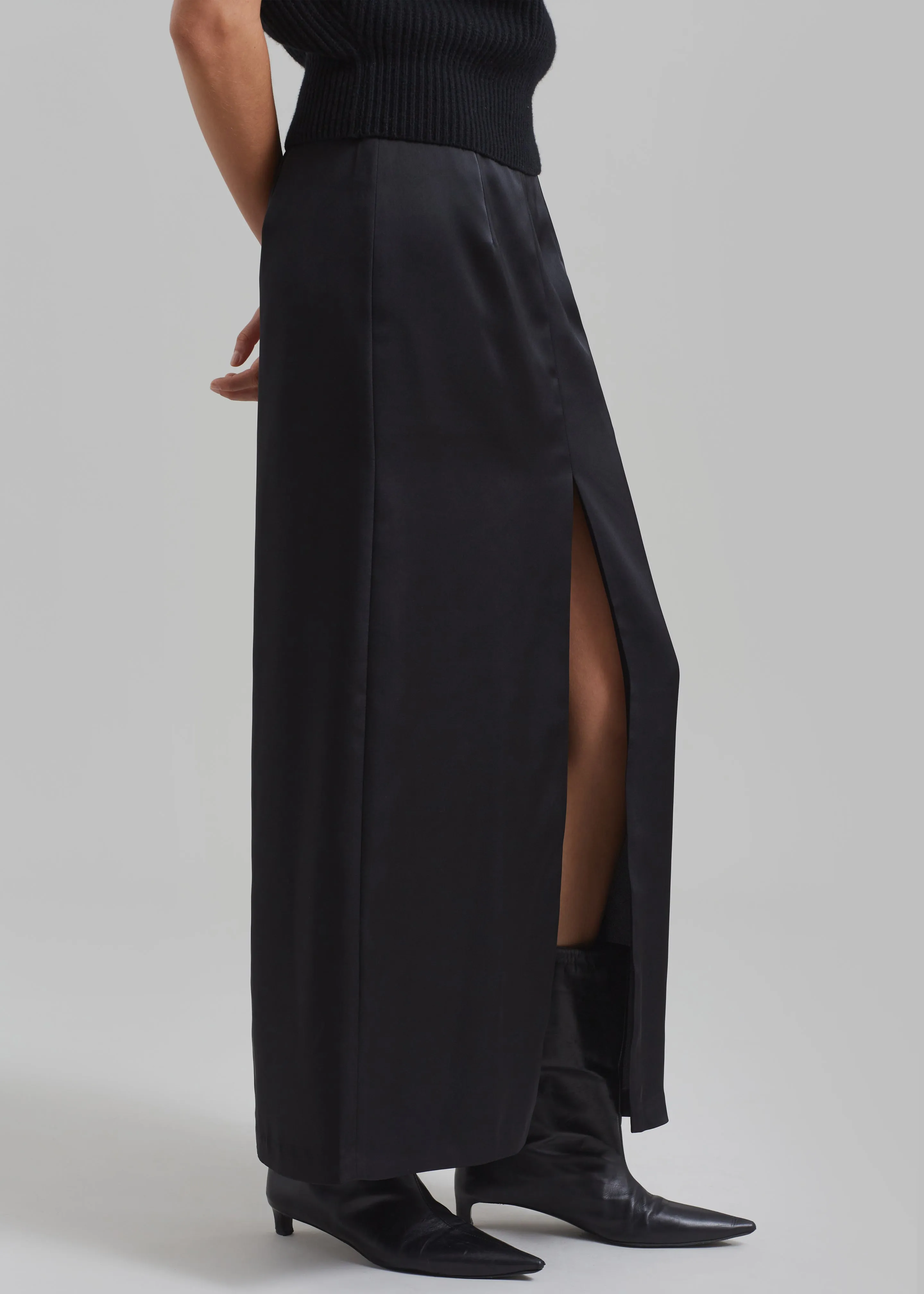 Kacey Satin Skirt - Black sold by Frankie Shop product image thumbnail 2