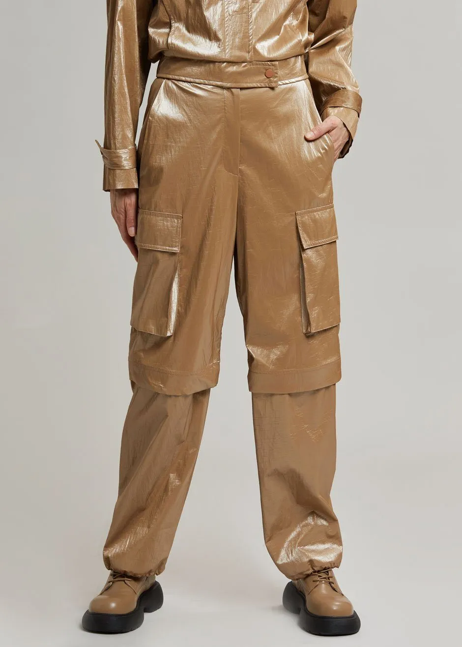 Stevie Shiny Pants - Sand sold by Frankie Shop product image thumbnail 3