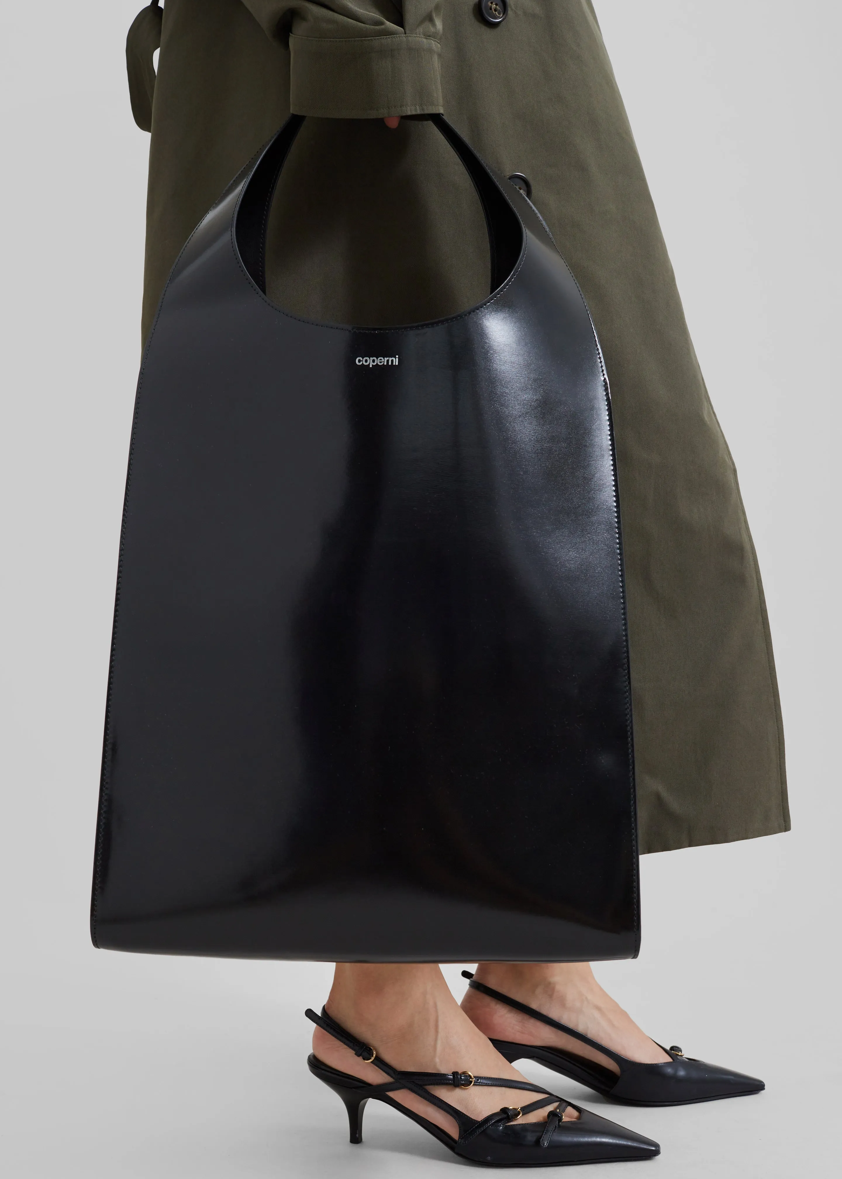 Coperni Swipe Tote Bag - Glossy Black sold by Frankie Shop product image thumbnail 2