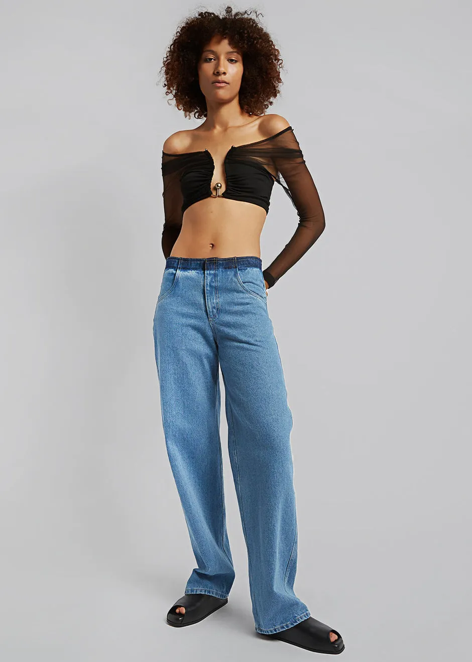 Christopher Esber Polar Orbit Shawl Crop - Black sold by Frankie Shop product image thumbnail 2