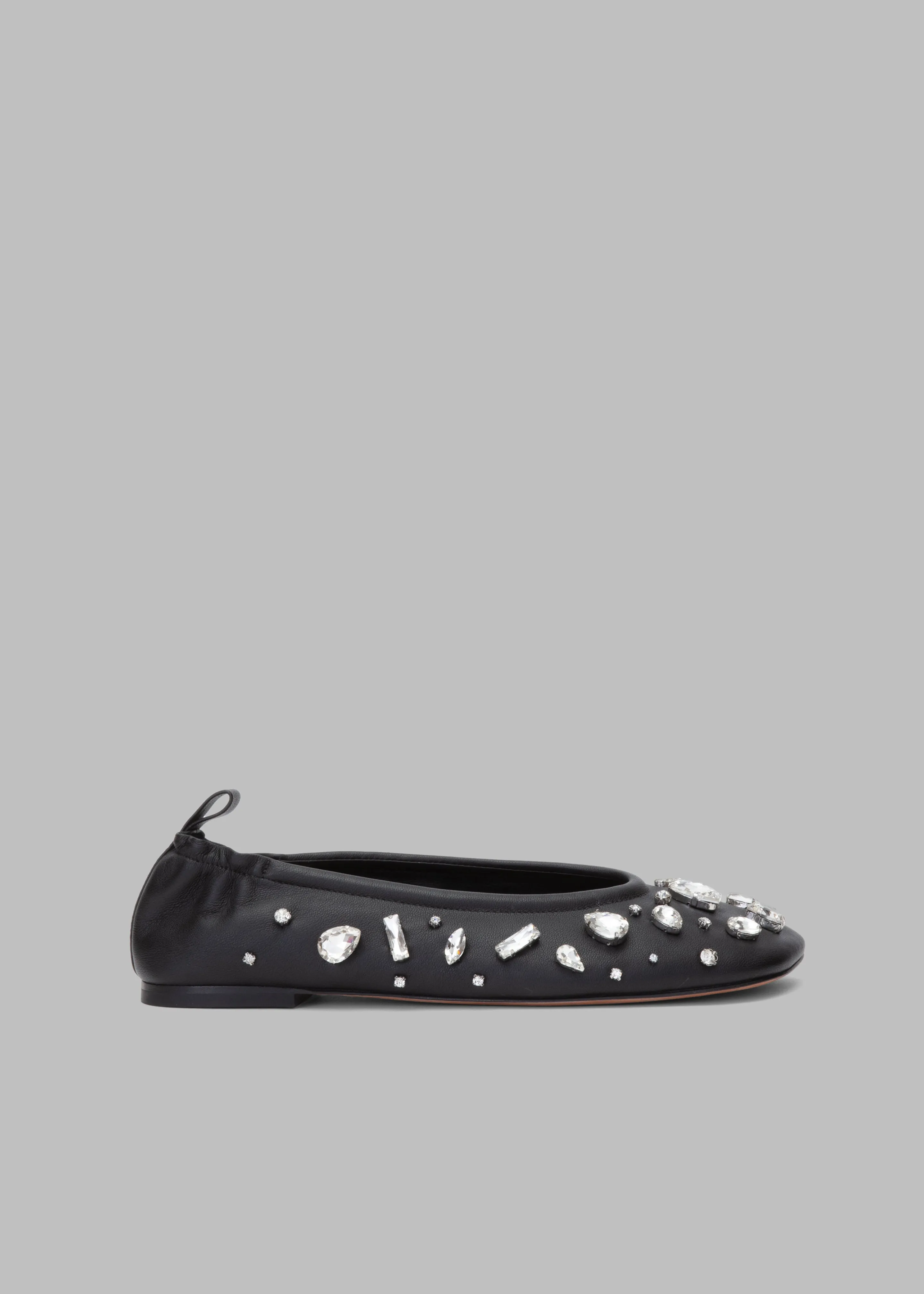 3.1 Phillip Lim ID Stretch Back Ballet Flat with Gem Embroidery - Black sold by Frankie Shop product image thumbnail 3