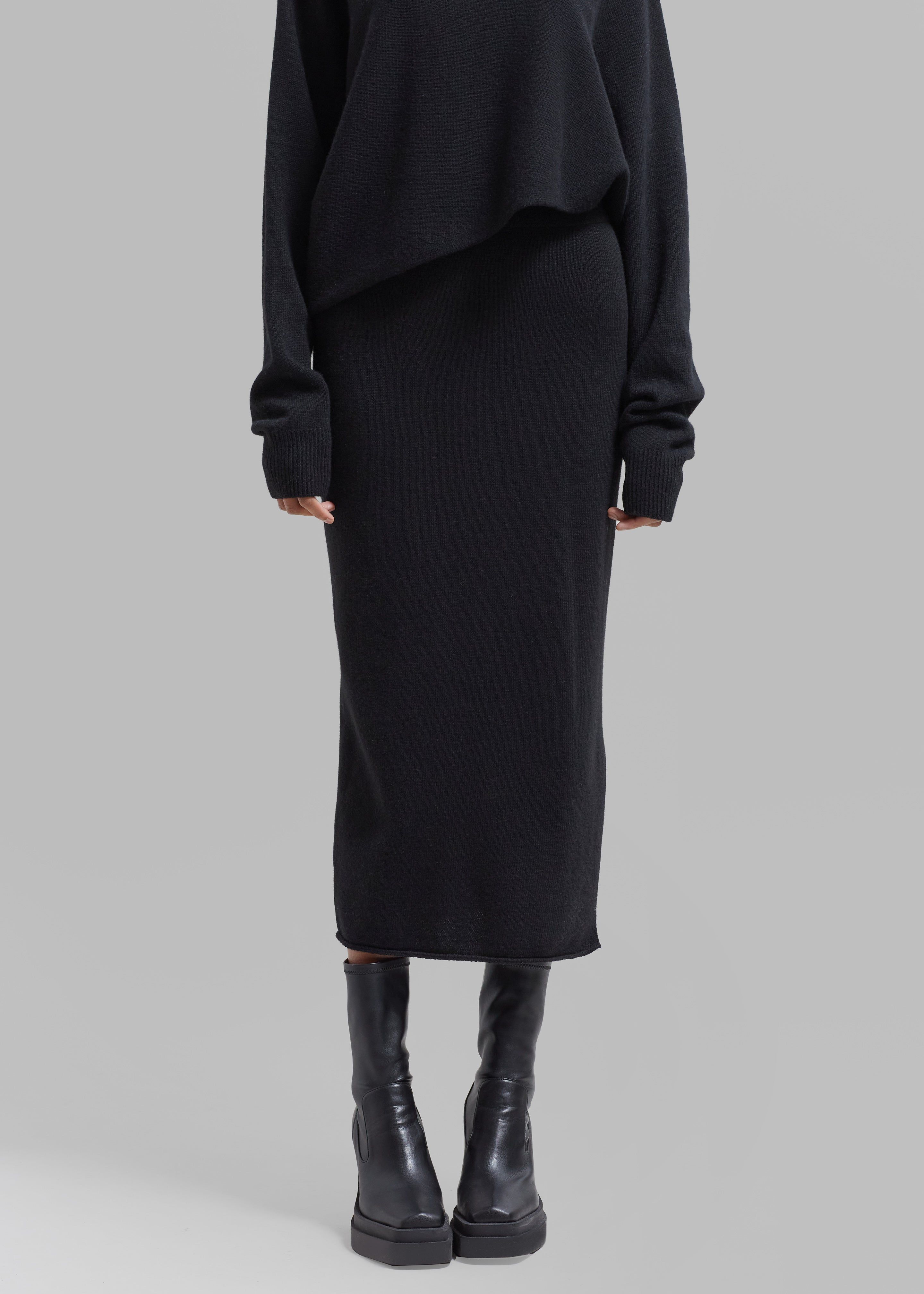 Jainy Knit Pencil Skirt - Black sold by Frankie Shop product image thumbnail 5