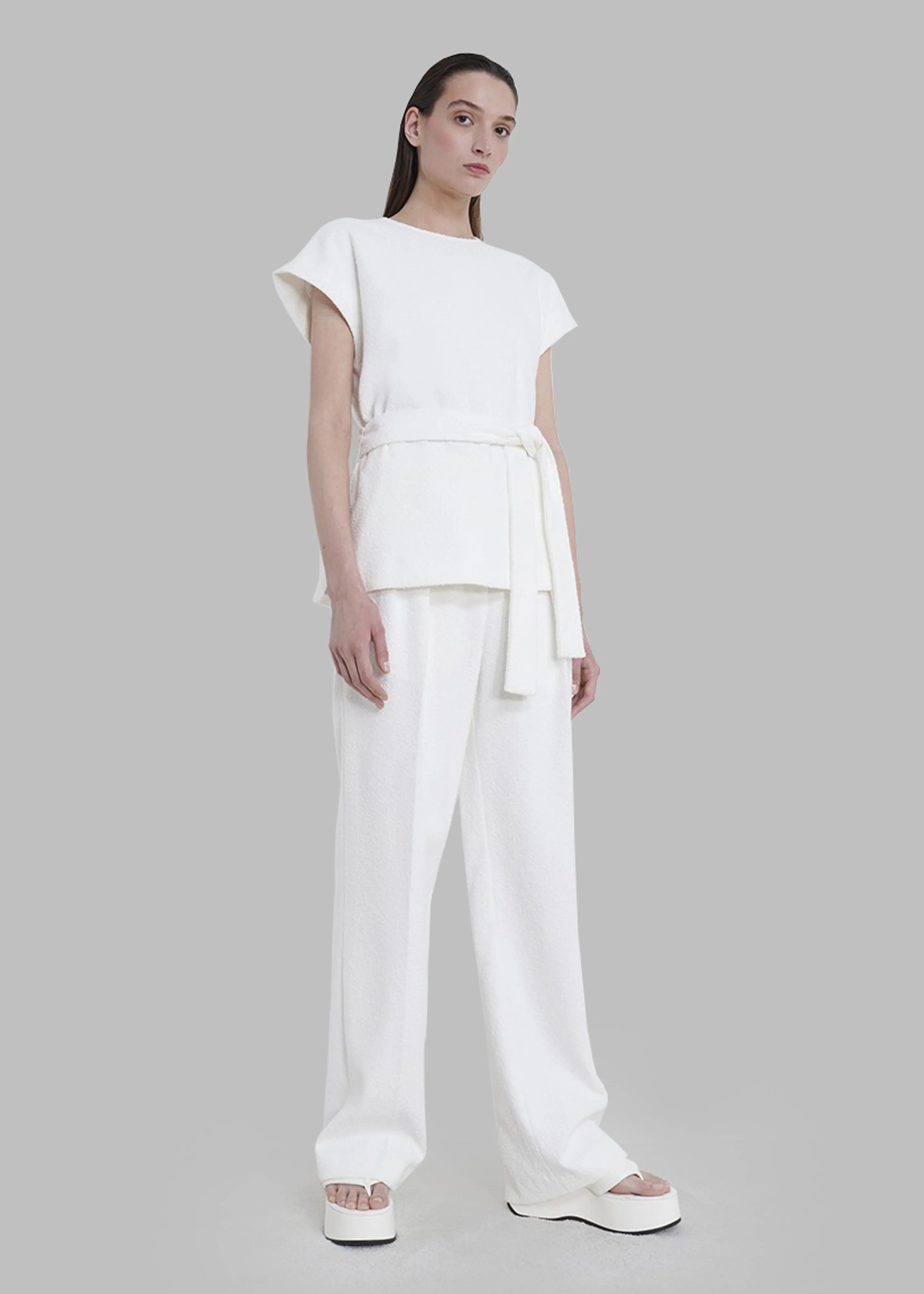 Loulou Studio Guna Bouclé Top - Ivory sold by Frankie Shop product image thumbnail 4