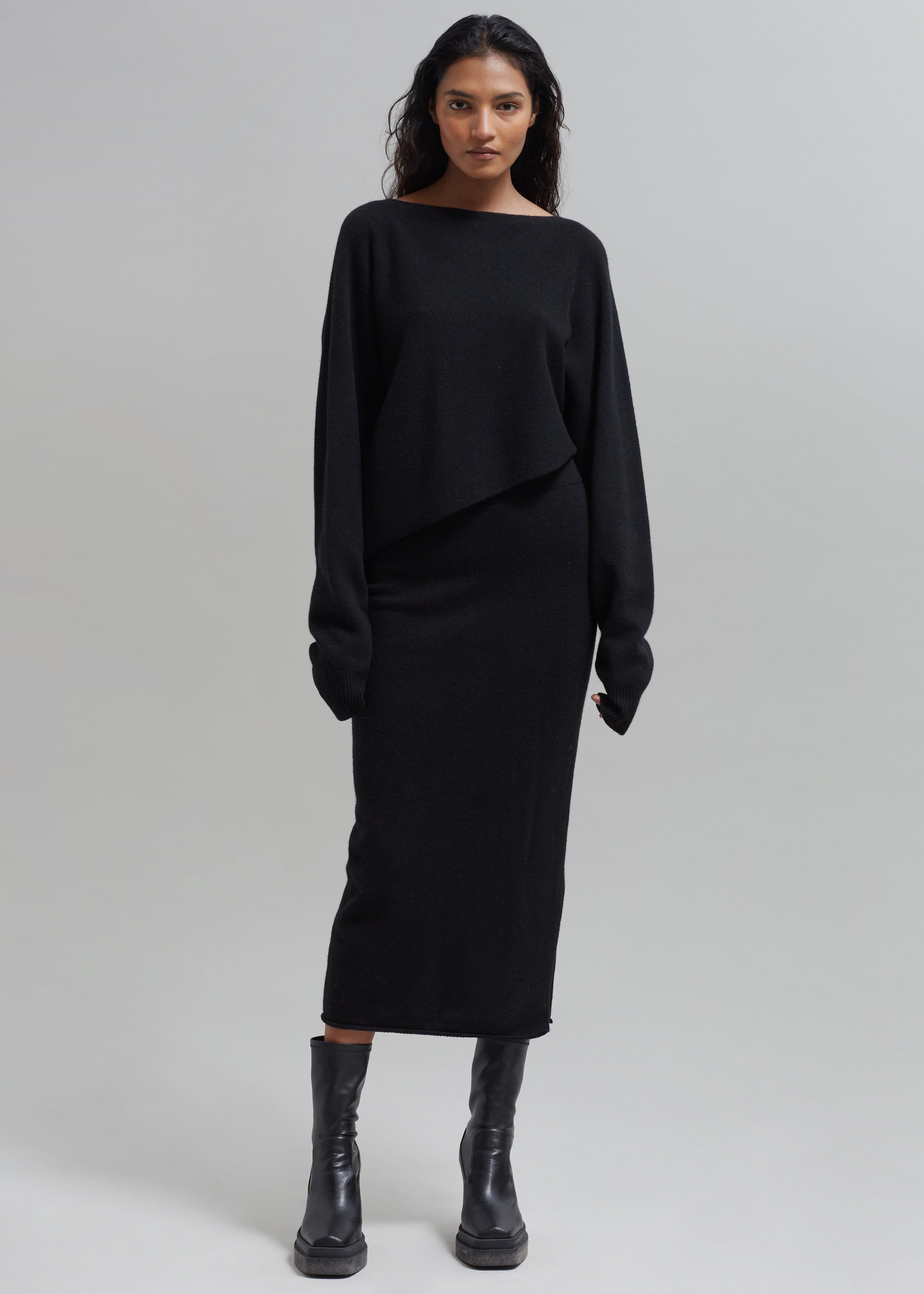 Jainy Knit Pencil Skirt - Black sold by Frankie Shop product image thumbnail 3