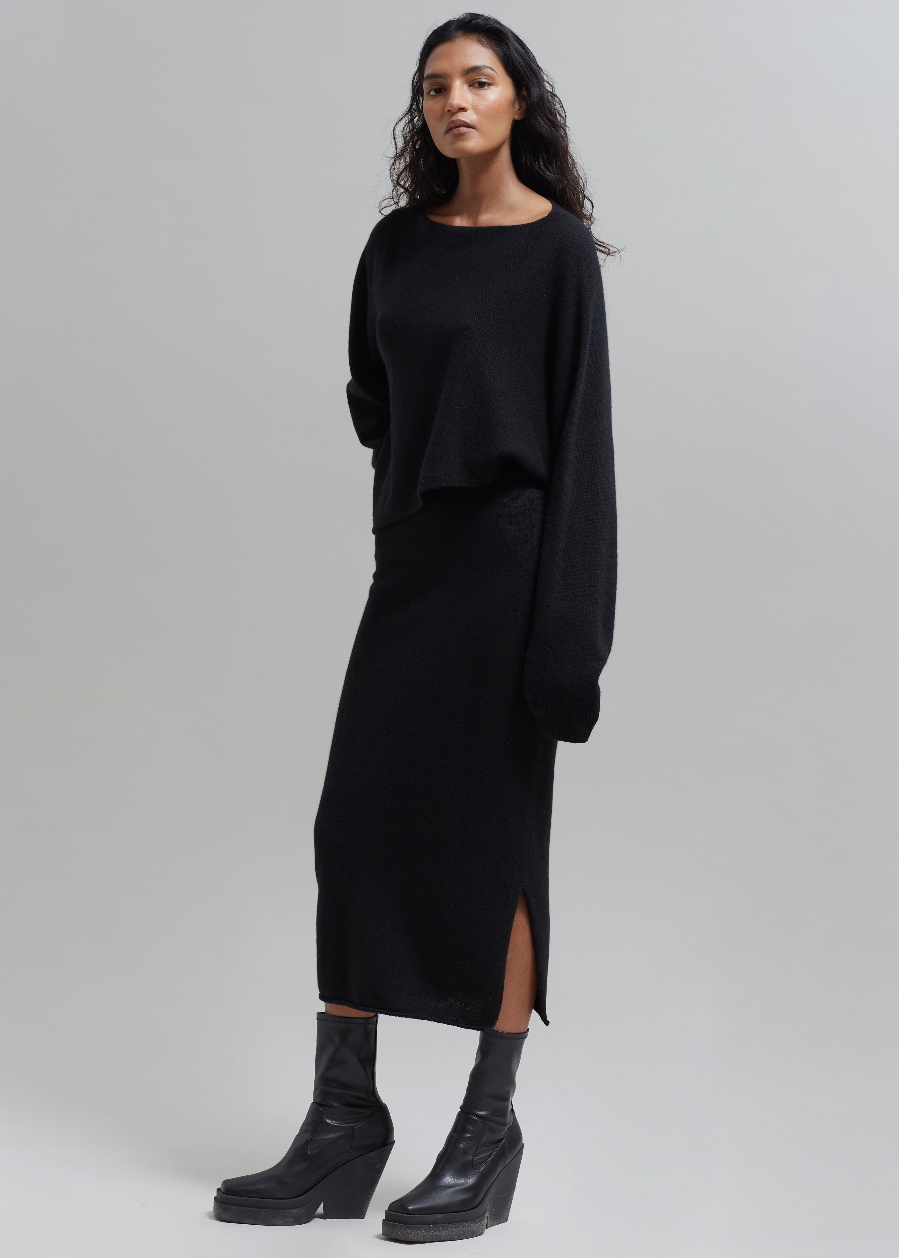 Jainy Knit Pencil Skirt - Black sold by Frankie Shop