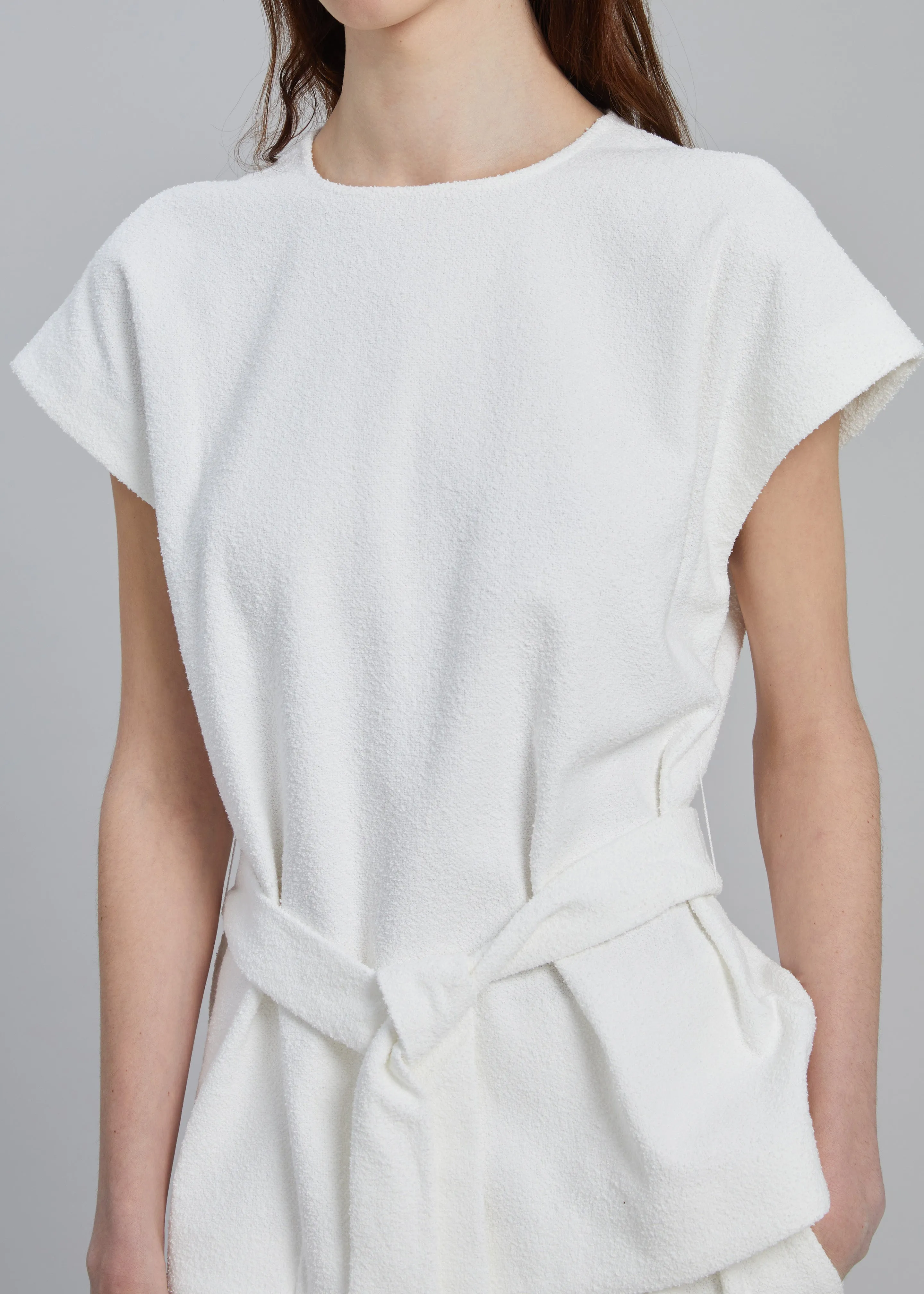 Loulou Studio Guna Bouclé Top - Ivory sold by Frankie Shop product image thumbnail 3