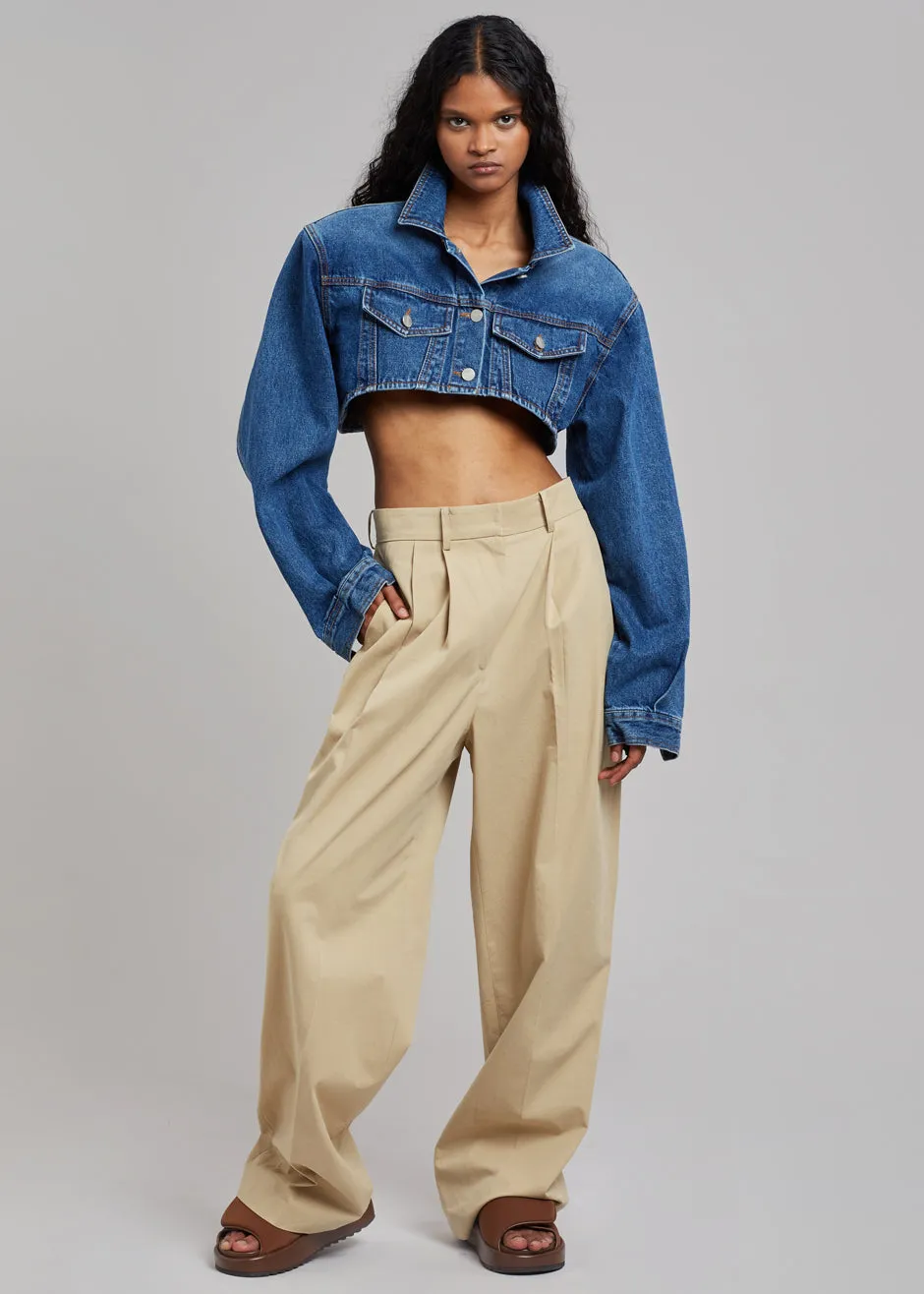 Kett Cropped Denim Jacket - Dark Indigo sold by Frankie Shop product image thumbnail 3