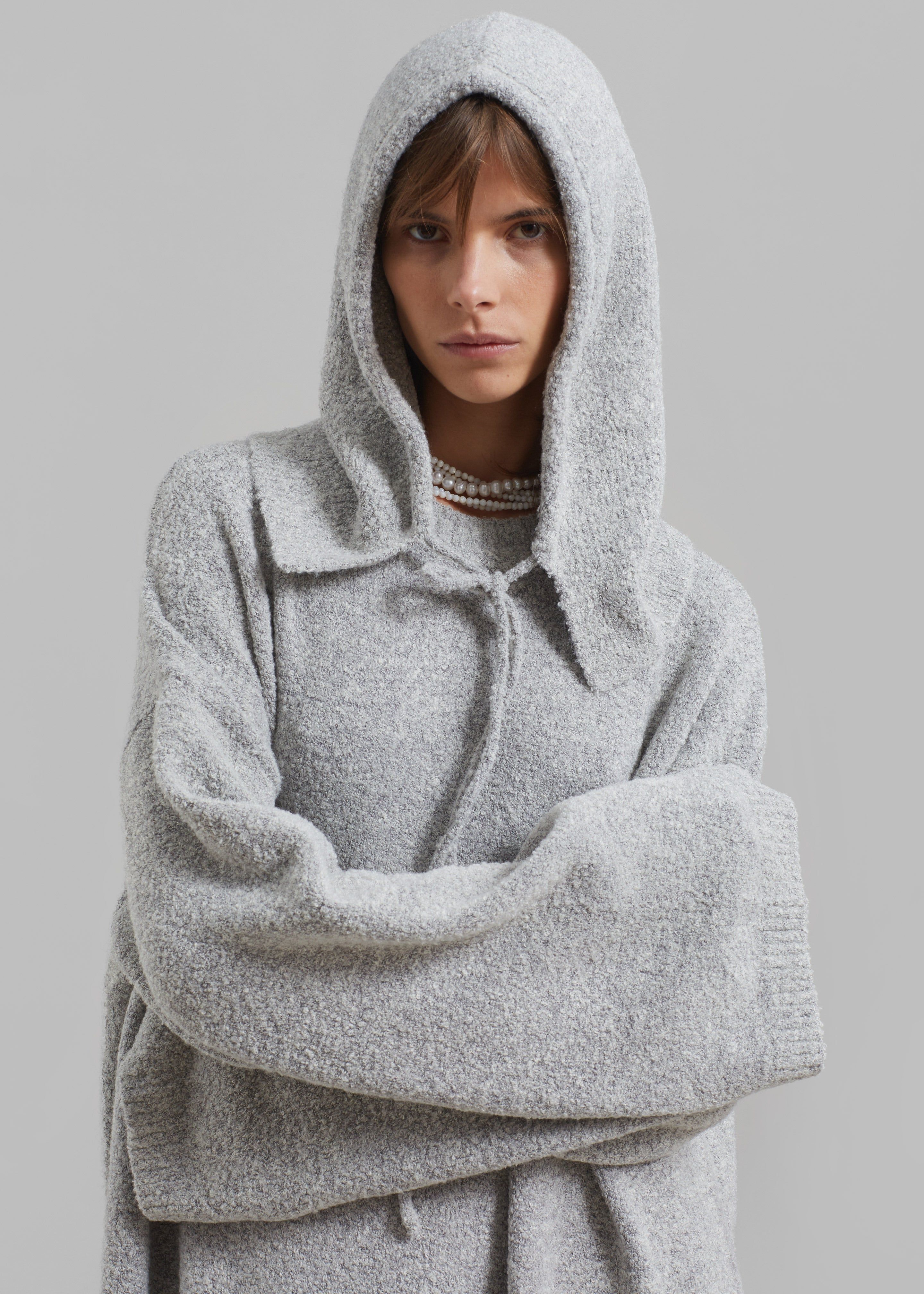 Alba Long Hooded Dress - Grey sold by Frankie Shop product image thumbnail 3