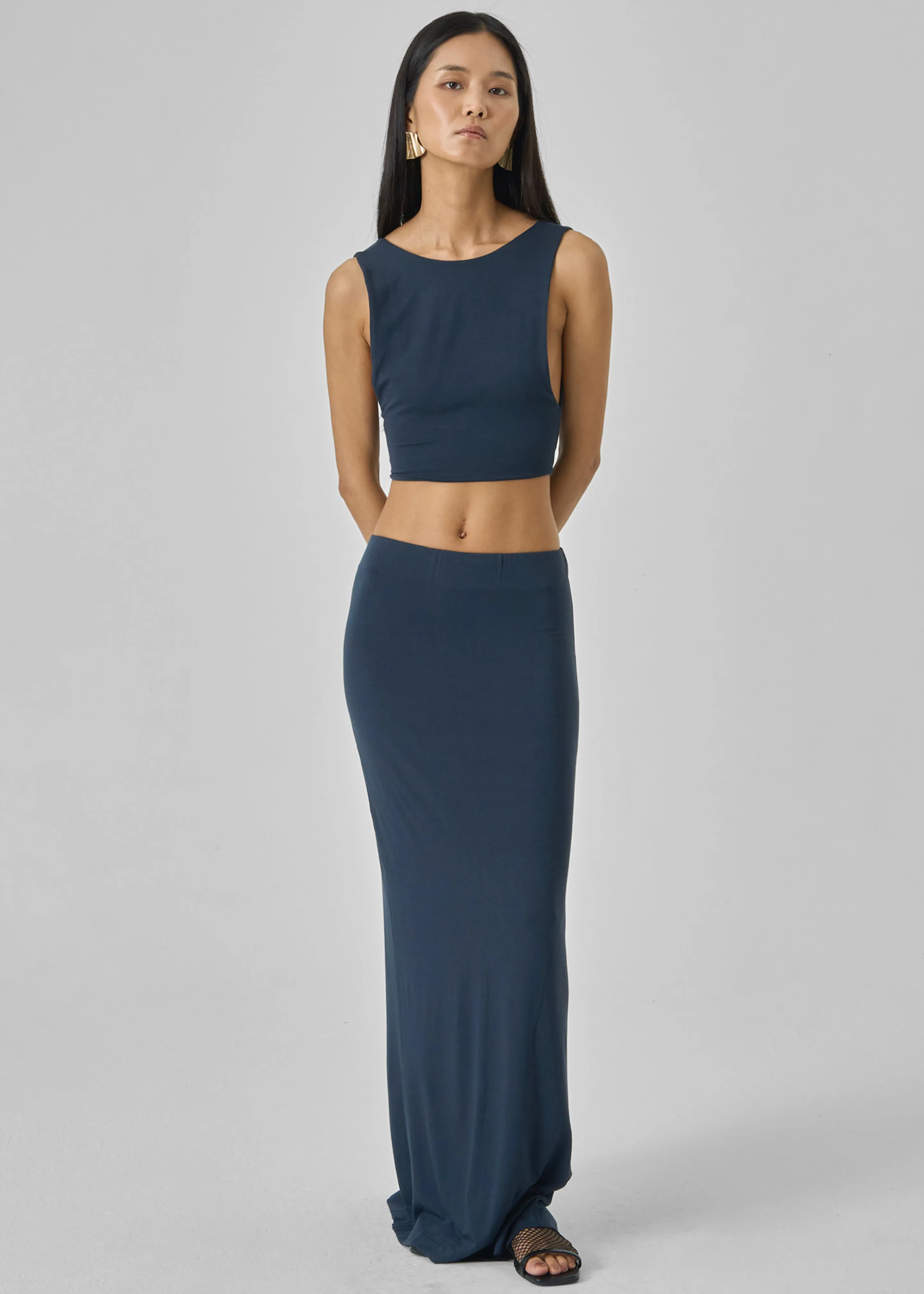 Evangeline Cropped Tank - Navy sold by Frankie Shop product image thumbnail 3