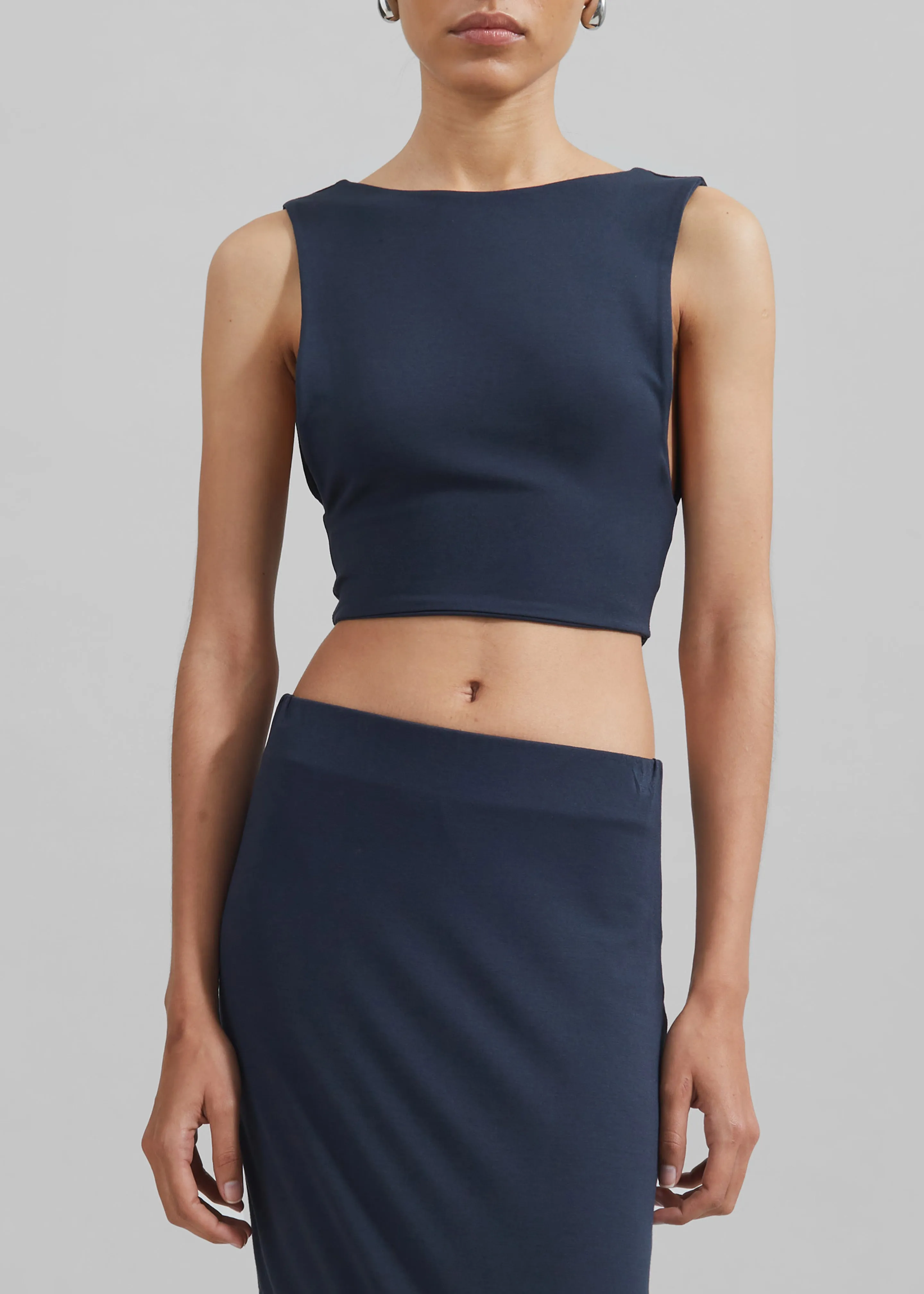 Evangeline Cropped Tank - Navy sold by Frankie Shop product image thumbnail 5