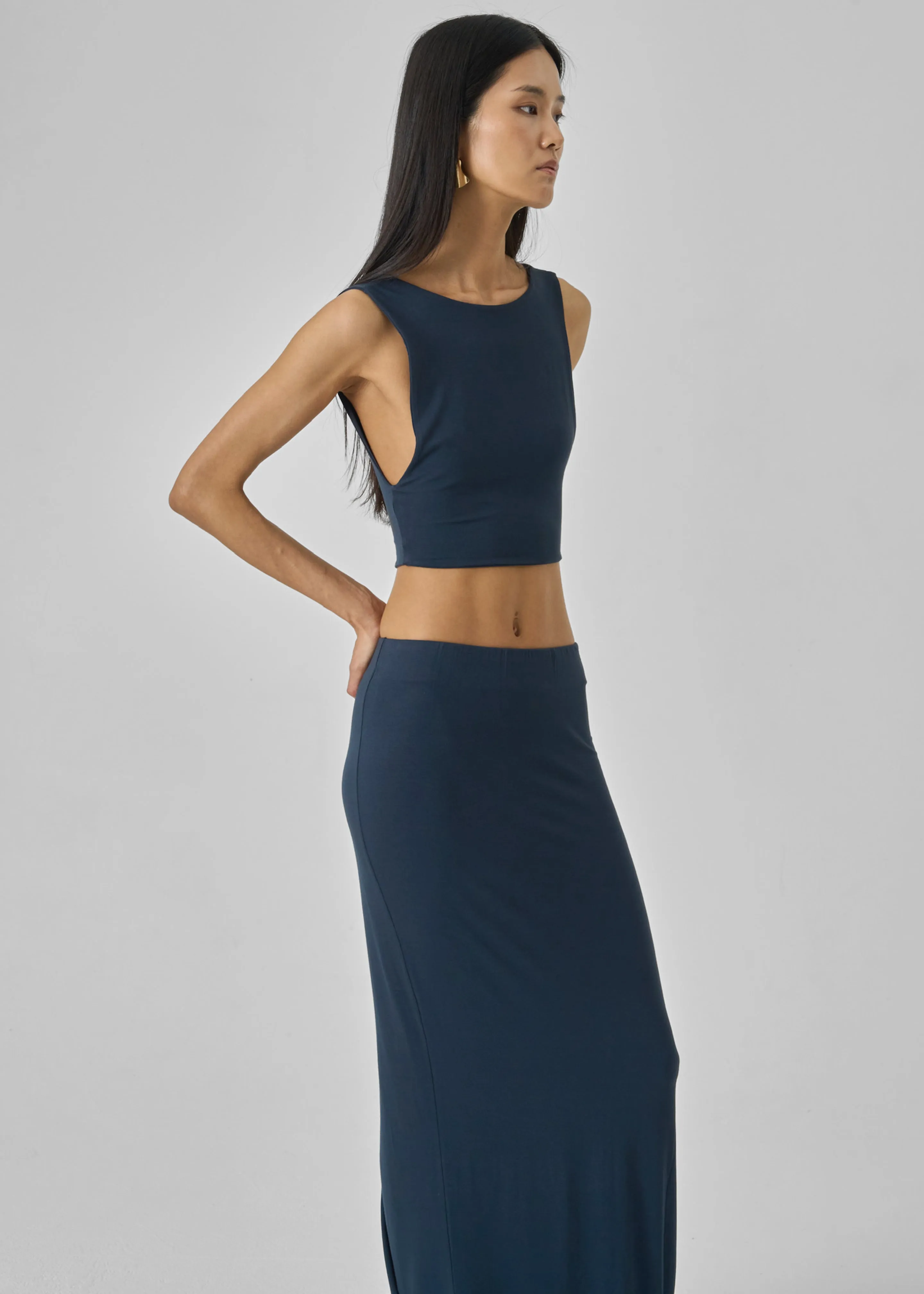 Evangeline Cropped Tank - Navy sold by Frankie Shop product image thumbnail 4