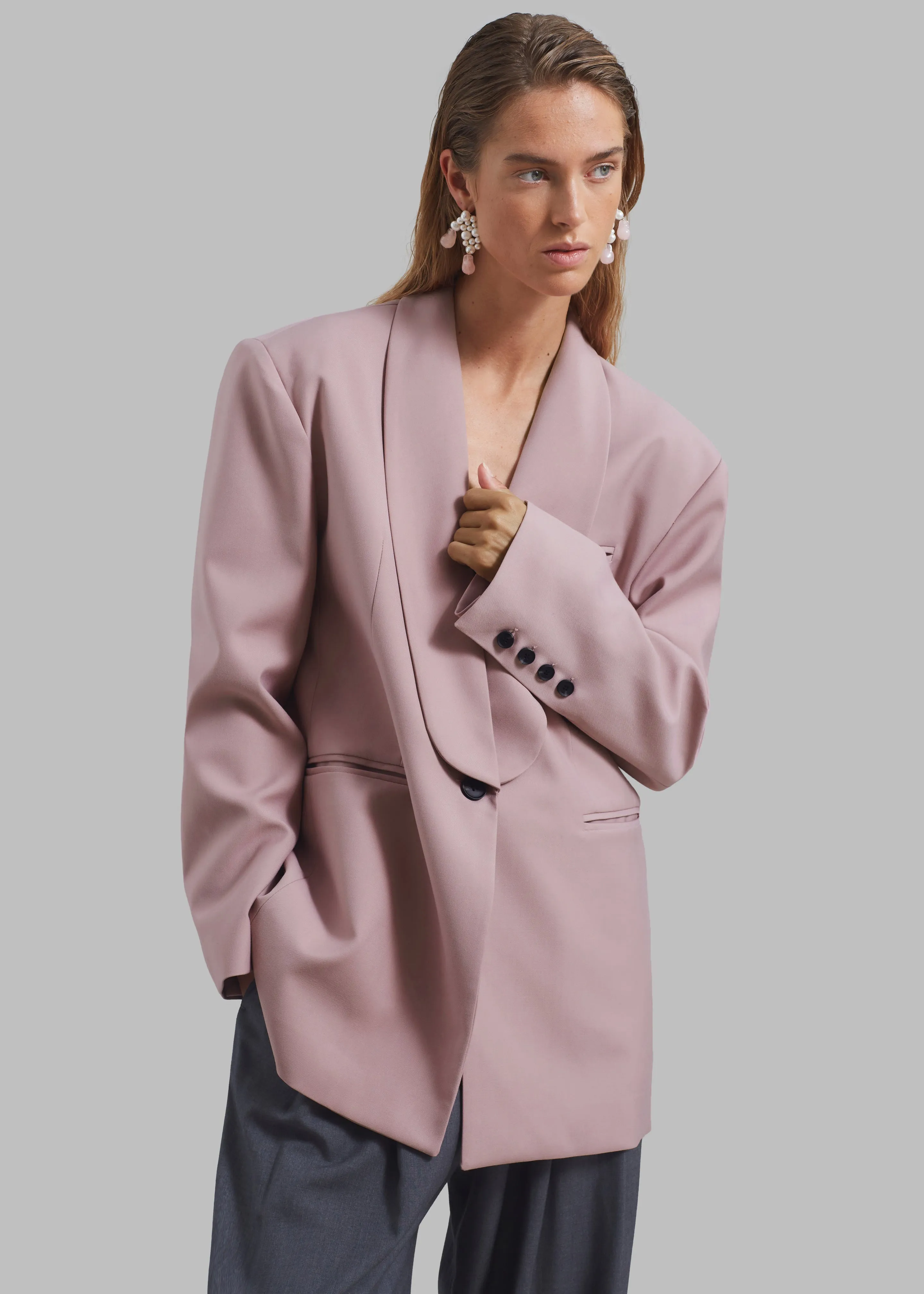 Carey Round Collar Blazer - Pink sold by Frankie Shop product image thumbnail 4