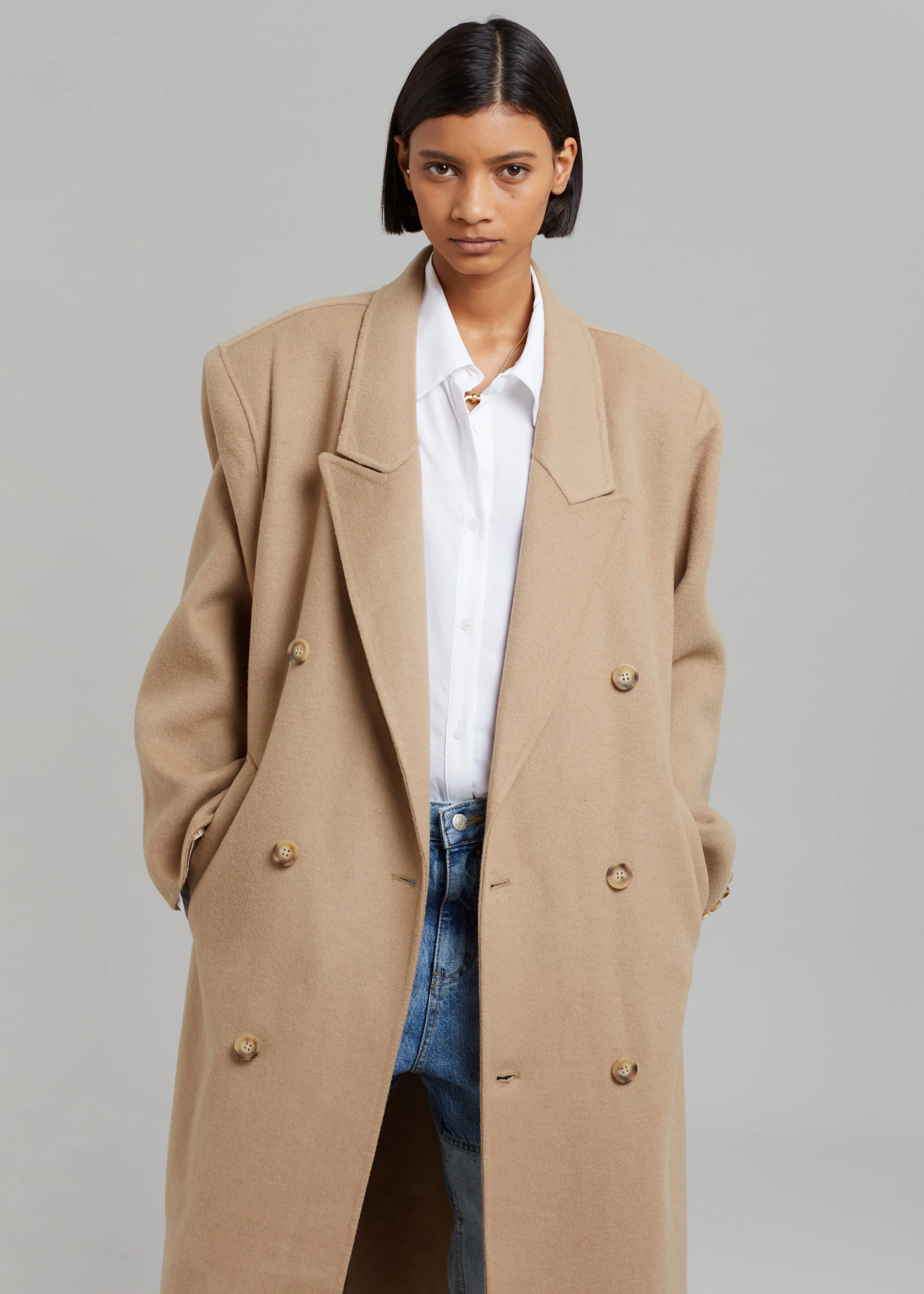Alexis Padded Shoulder Coat - Camel sold by Frankie Shop product image thumbnail 2