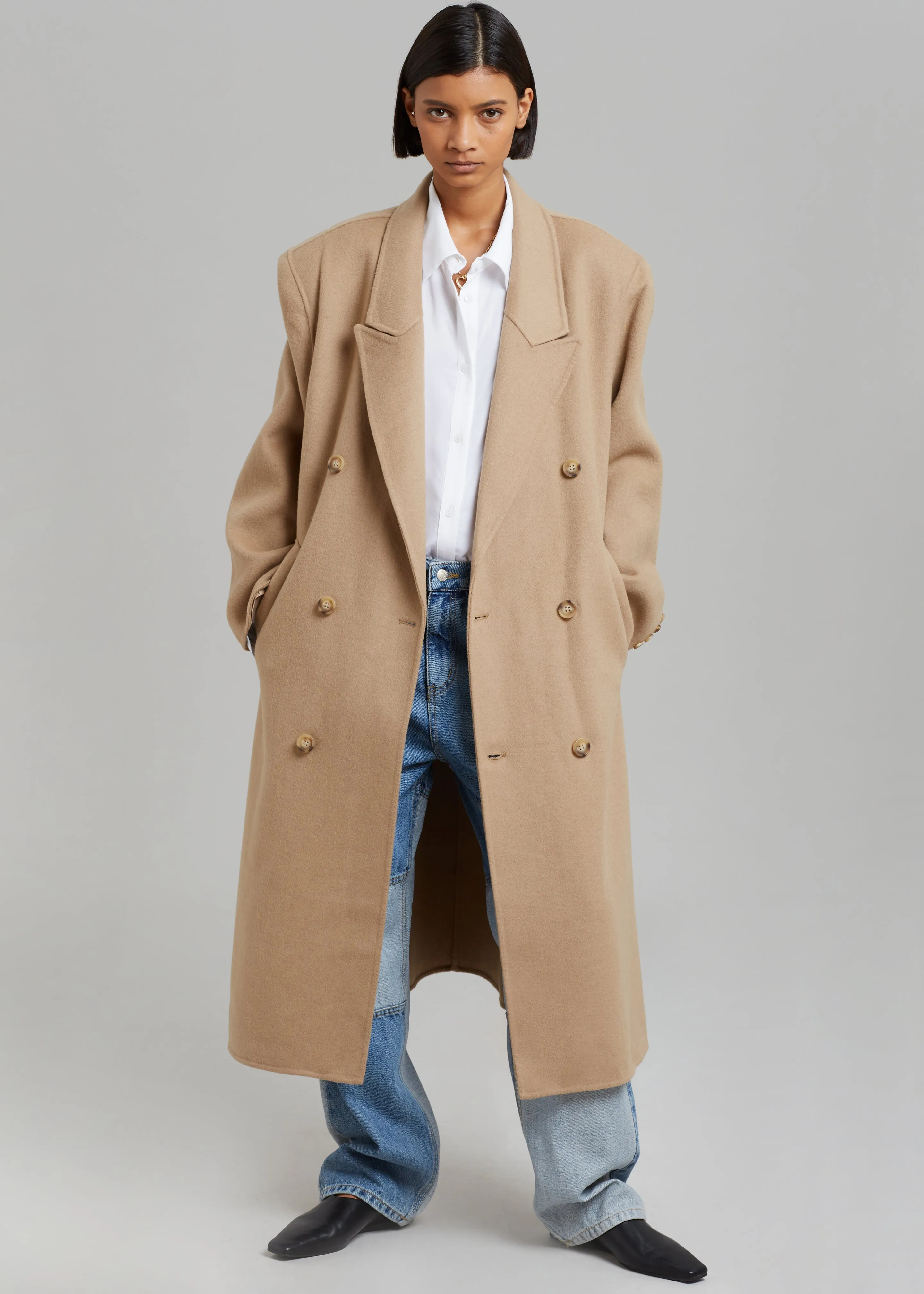 Alexis Padded Shoulder Coat - Camel sold by Frankie Shop product image thumbnail 5