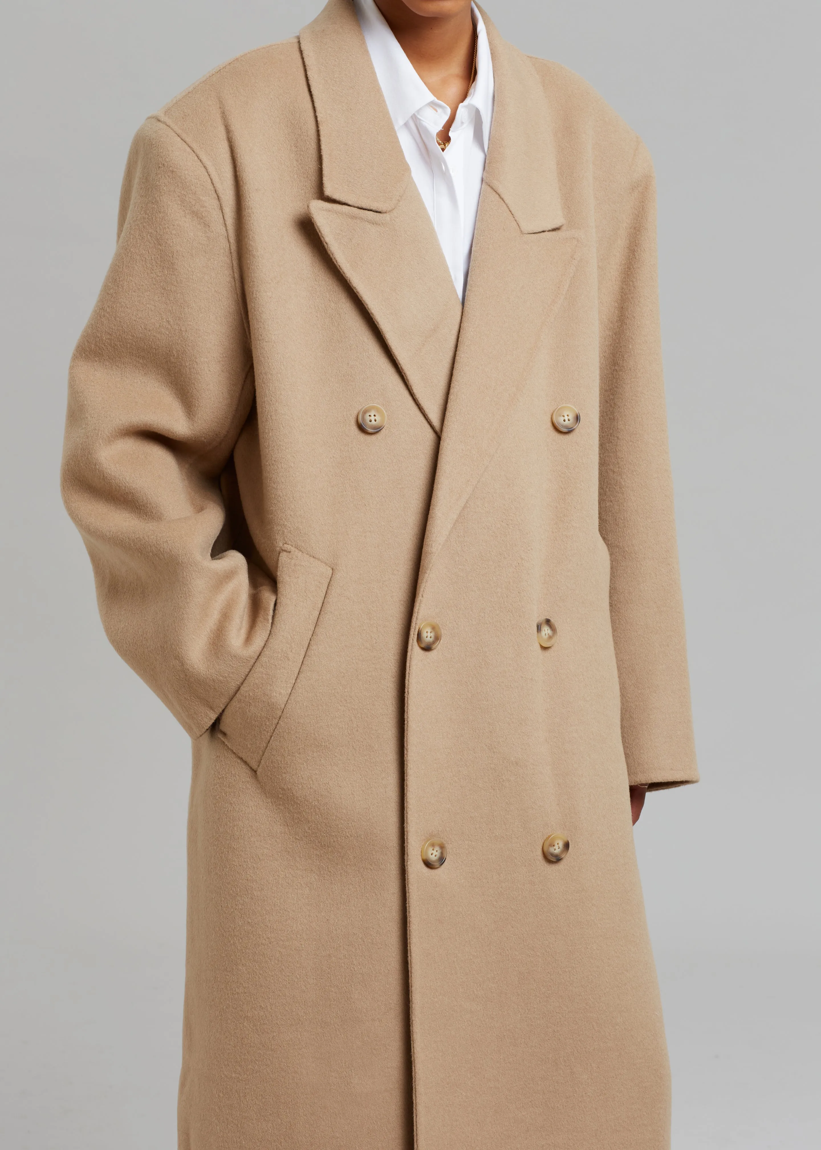 Alexis Padded Shoulder Coat - Camel sold by Frankie Shop product image thumbnail 4