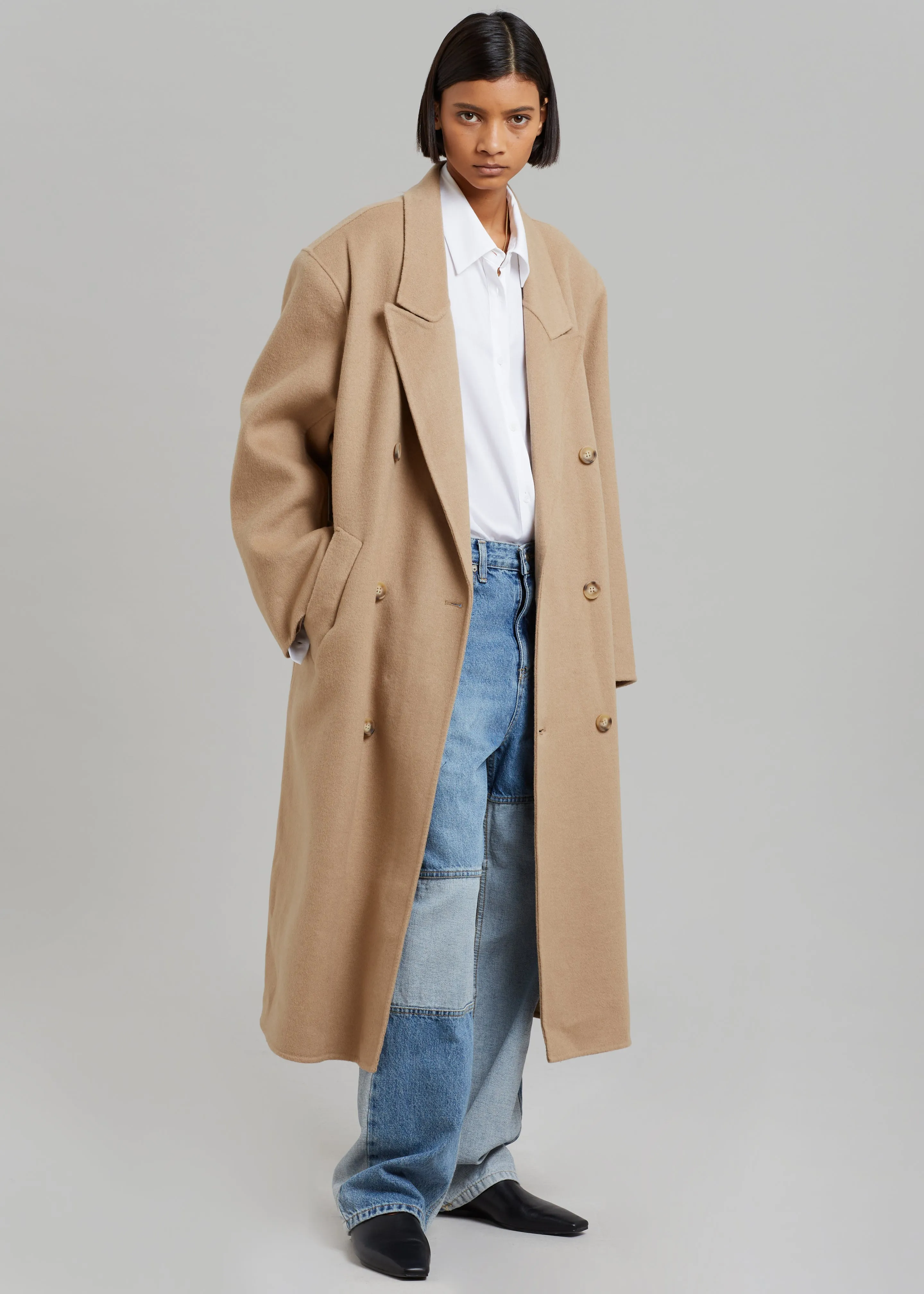 Alexis Padded Shoulder Coat - Camel sold by Frankie Shop product image thumbnail 3