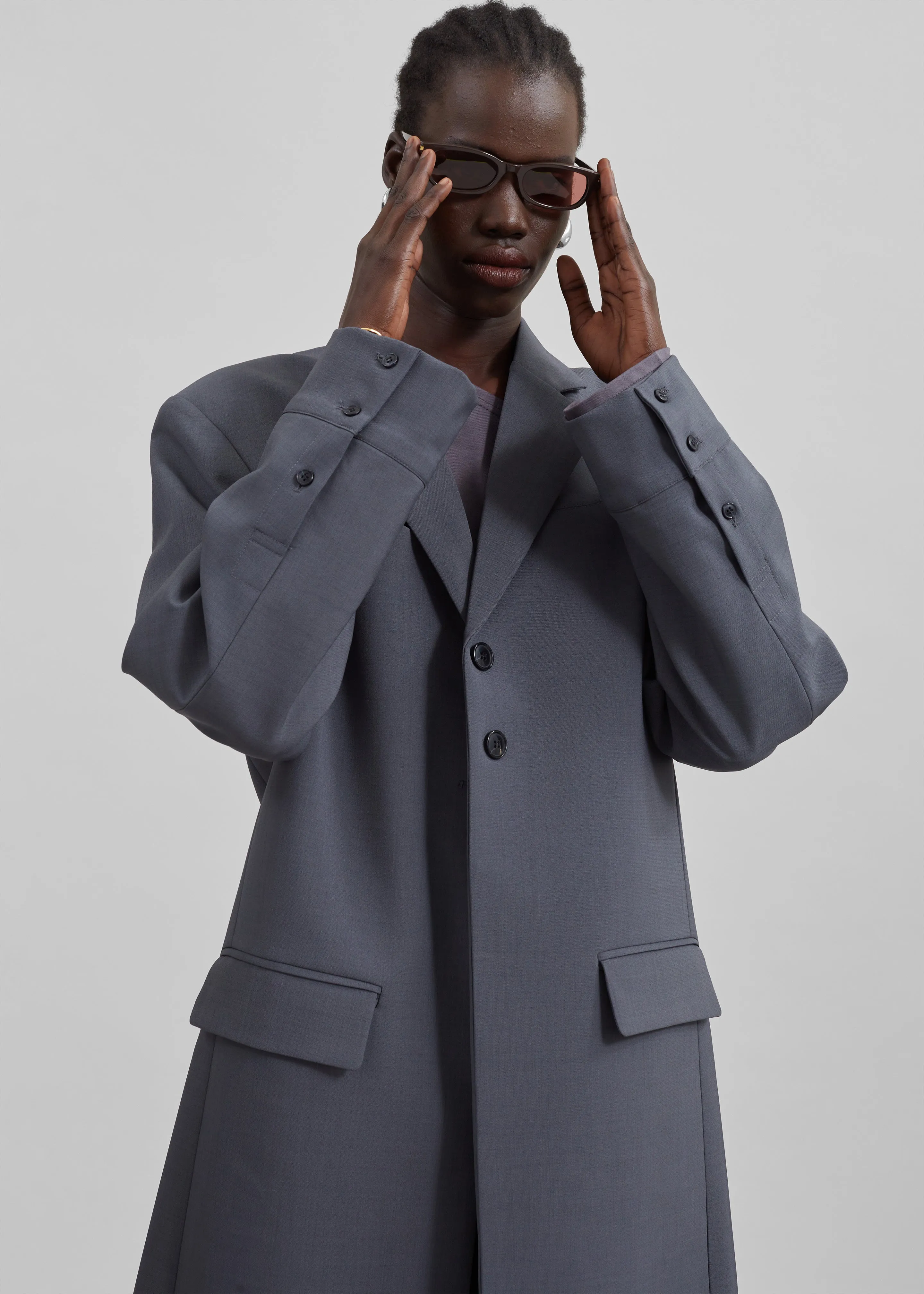 Marcus Coat - Grey sold by Frankie Shop product image thumbnail 2