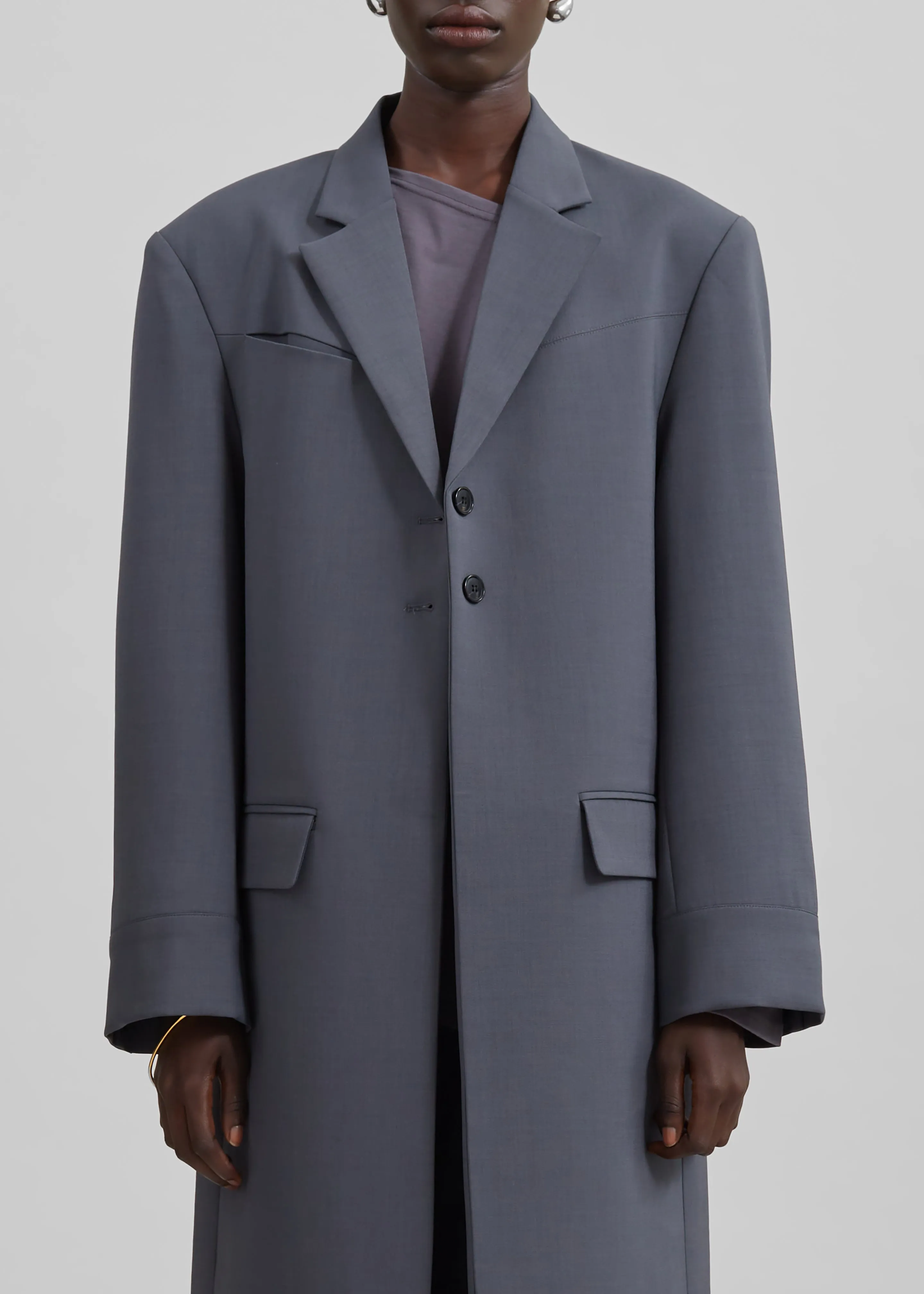Marcus Coat - Grey sold by Frankie Shop product image thumbnail 5