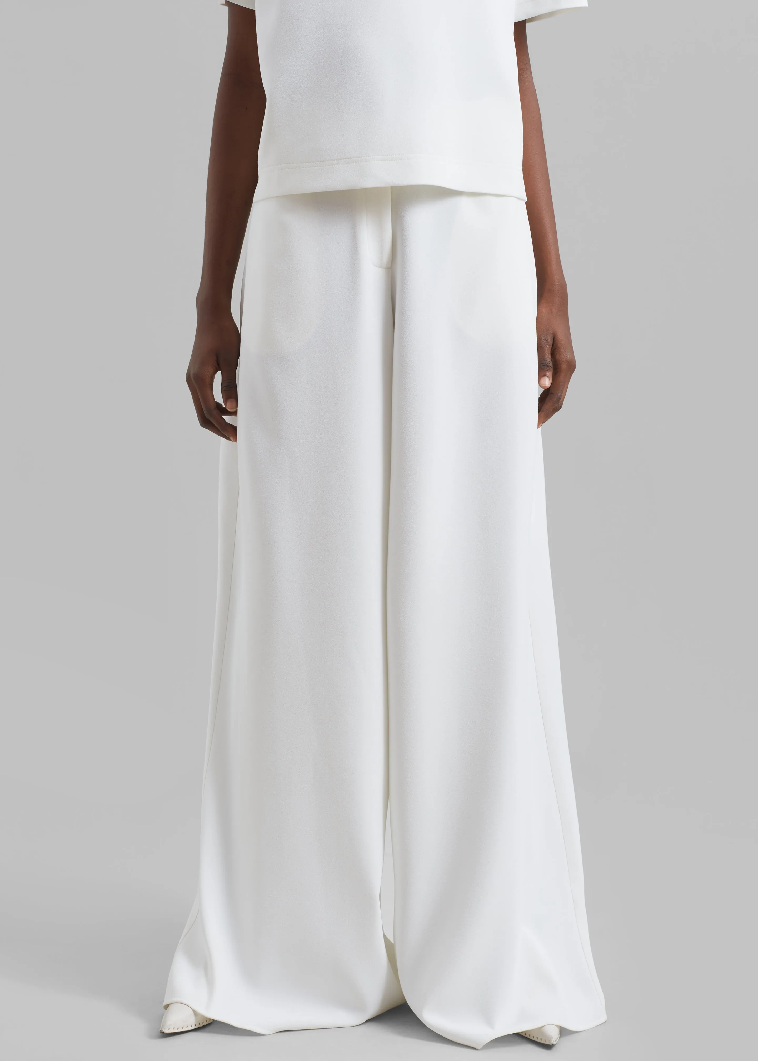 Sierra Wide Leg Trousers - White sold by Frankie Shop product image thumbnail 4