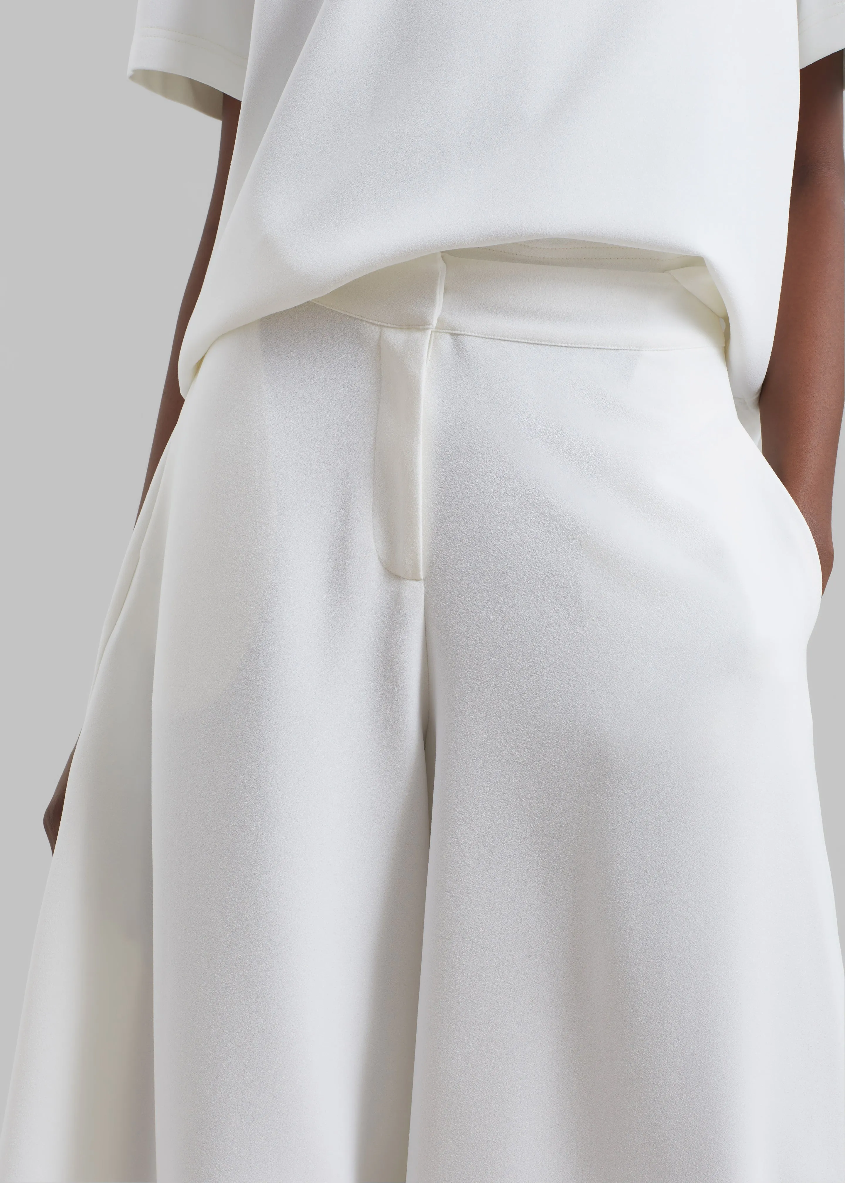 Sierra Wide Leg Trousers - White sold by Frankie Shop product image thumbnail 3